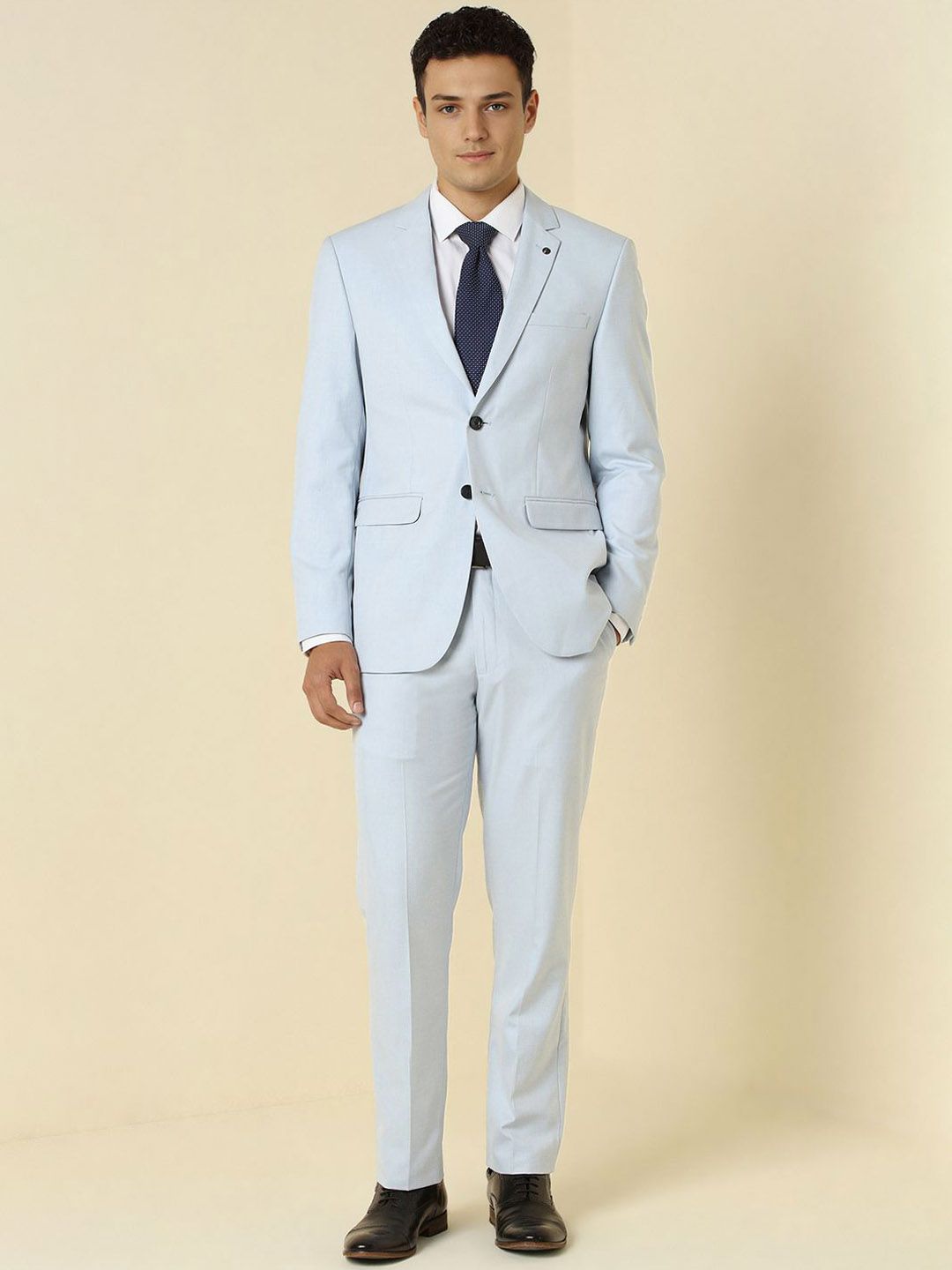 Allen Solly Men Textured Two Piece Suit-picture-34