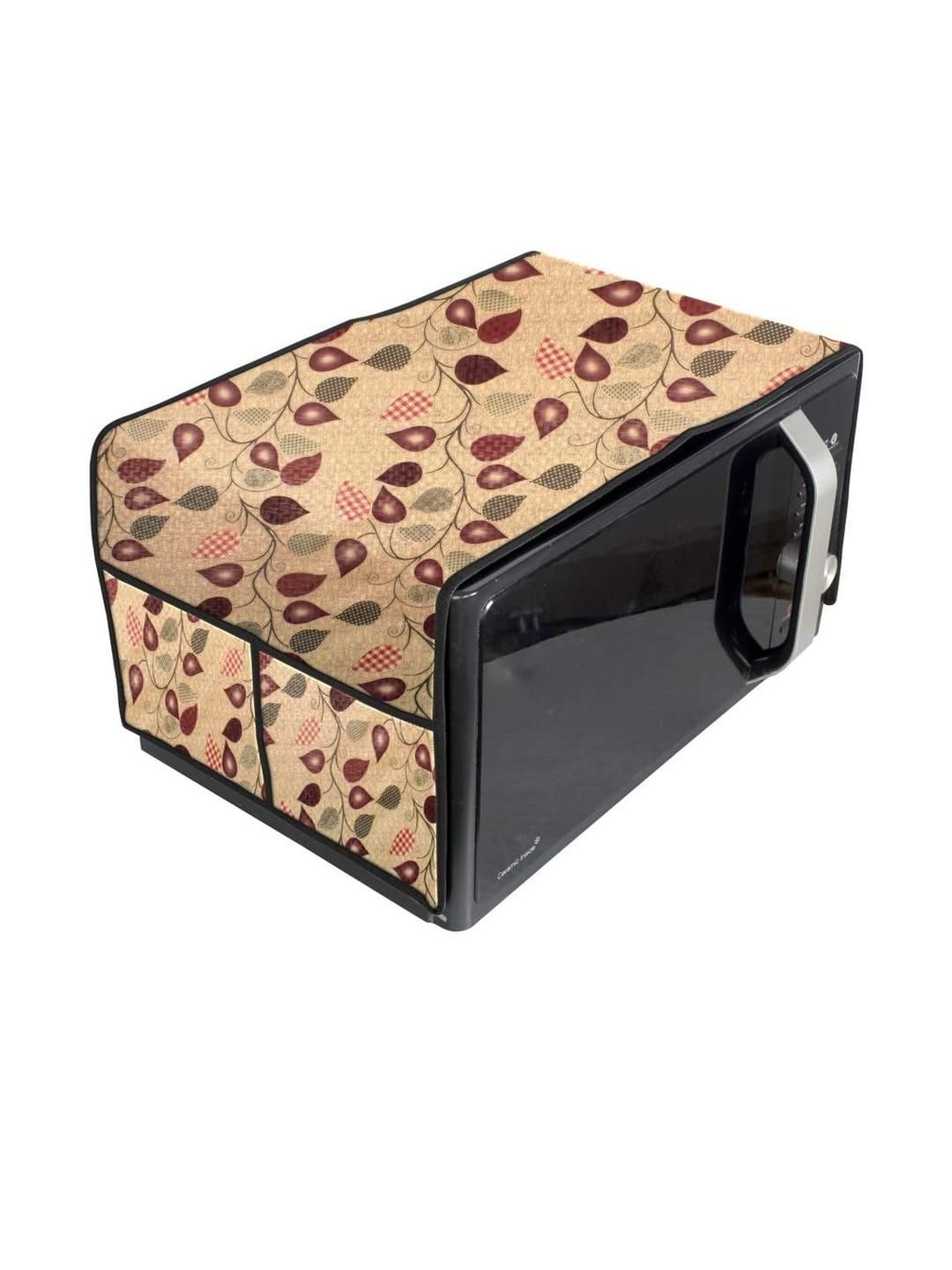 The Furnishing Tree Waterproof & Dustproof PVC Microwave Oven Top Cover with 4 Utility Pockets Peta-picture-35