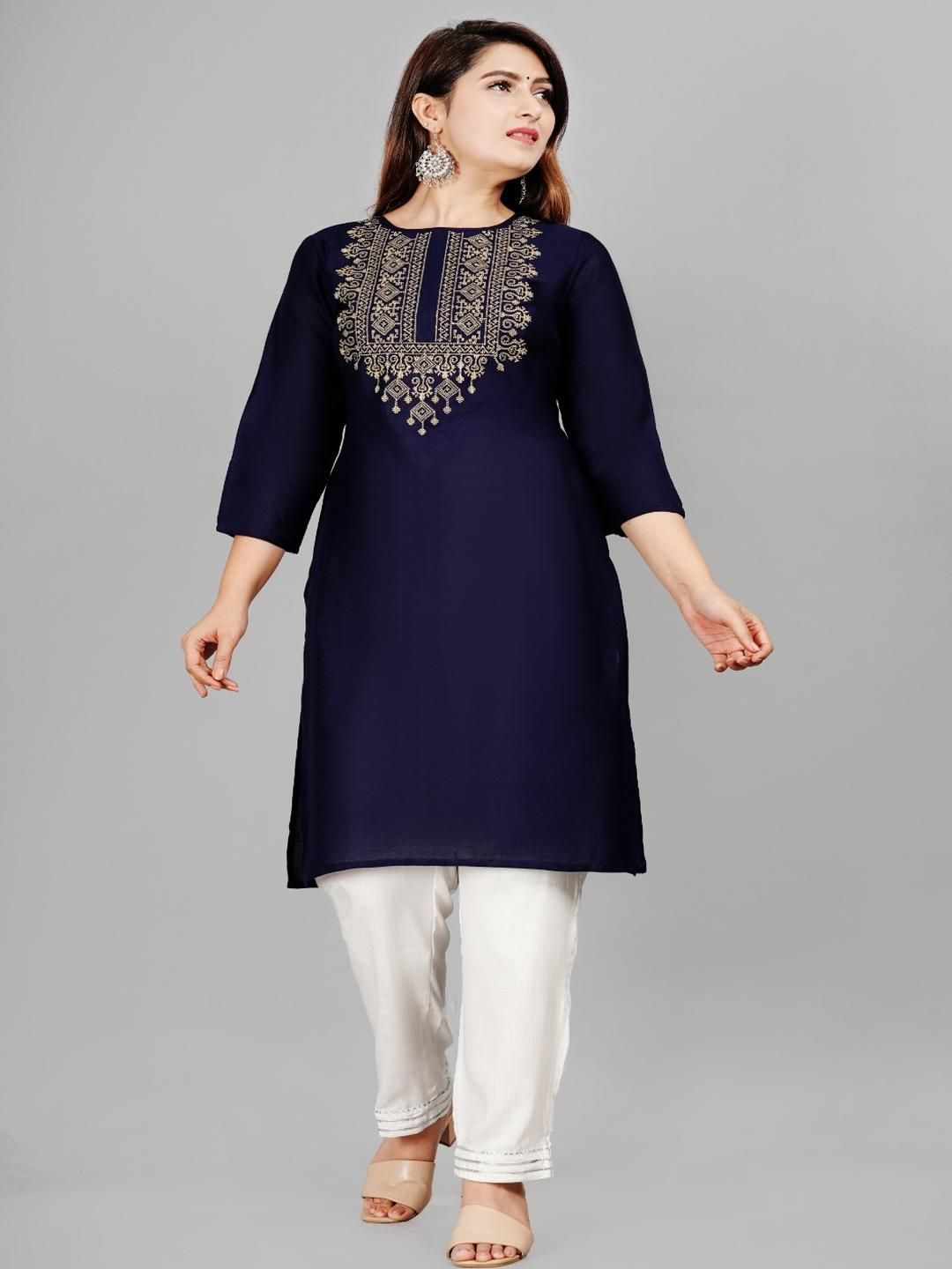 NUPITAL Women Self Design Viscose Rayon Kurta Sets