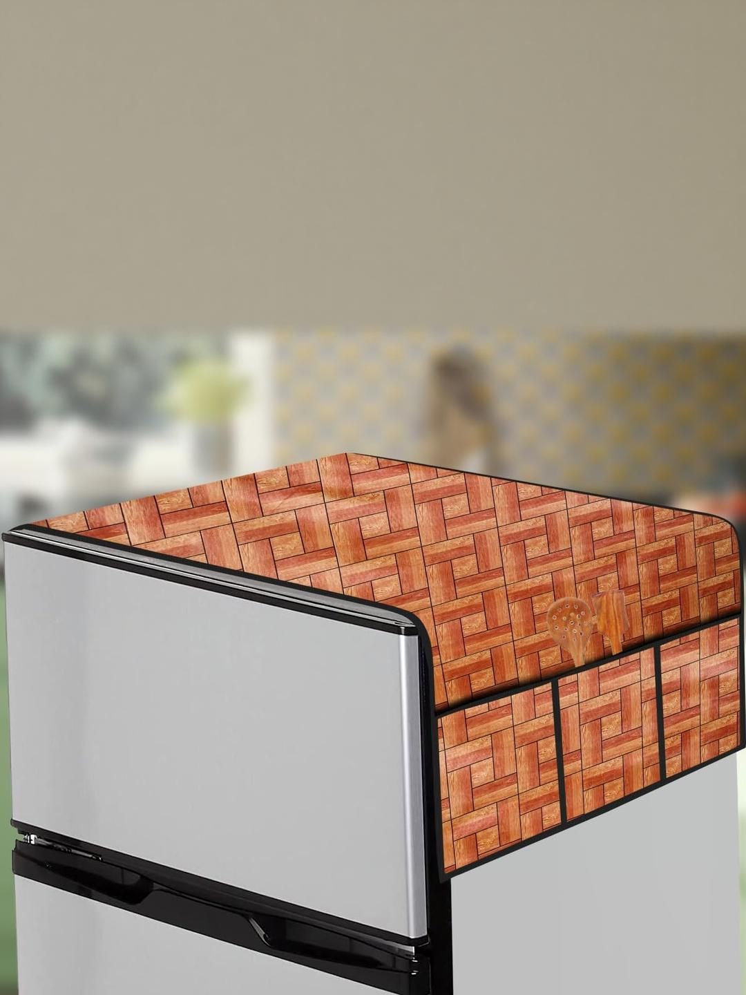 The Furnishing Tree Brown Printed Refrigerator Cover-picture-25