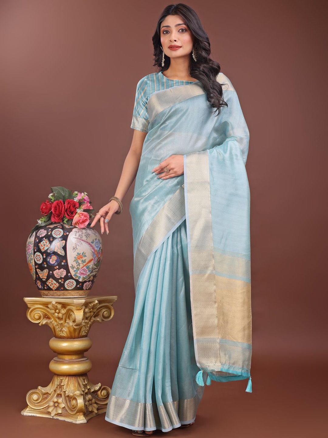 Astita Woven Design Zari Organza Saree-picture-33