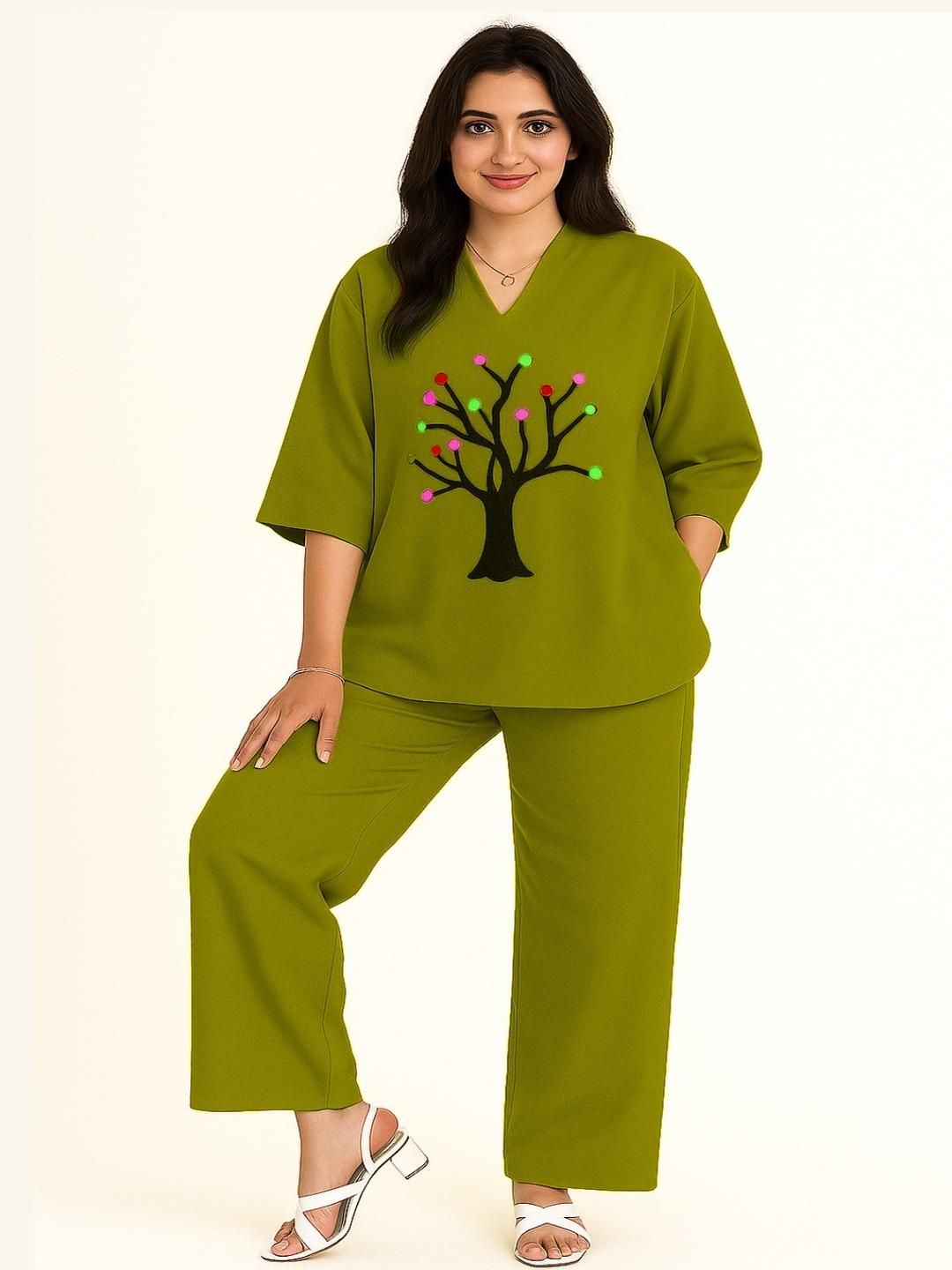 Naida Women Olive Co-Ords-picture-26