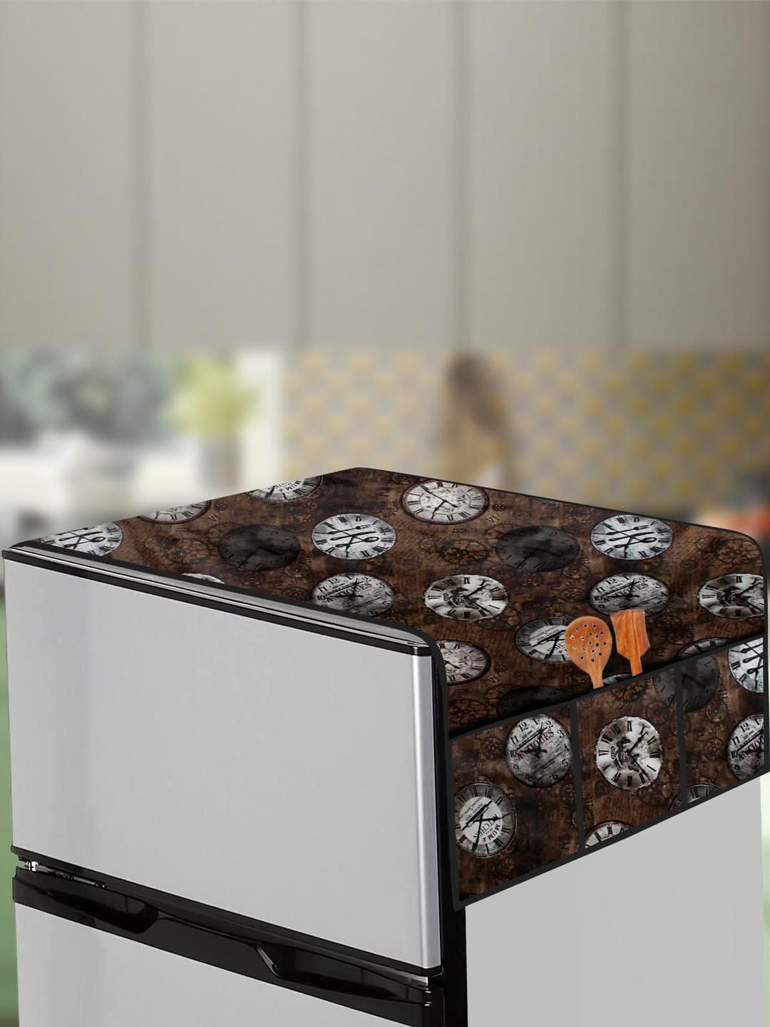 The Furnishing Tree Coffee Brown Plastic Refrigerator Cover-picture-16