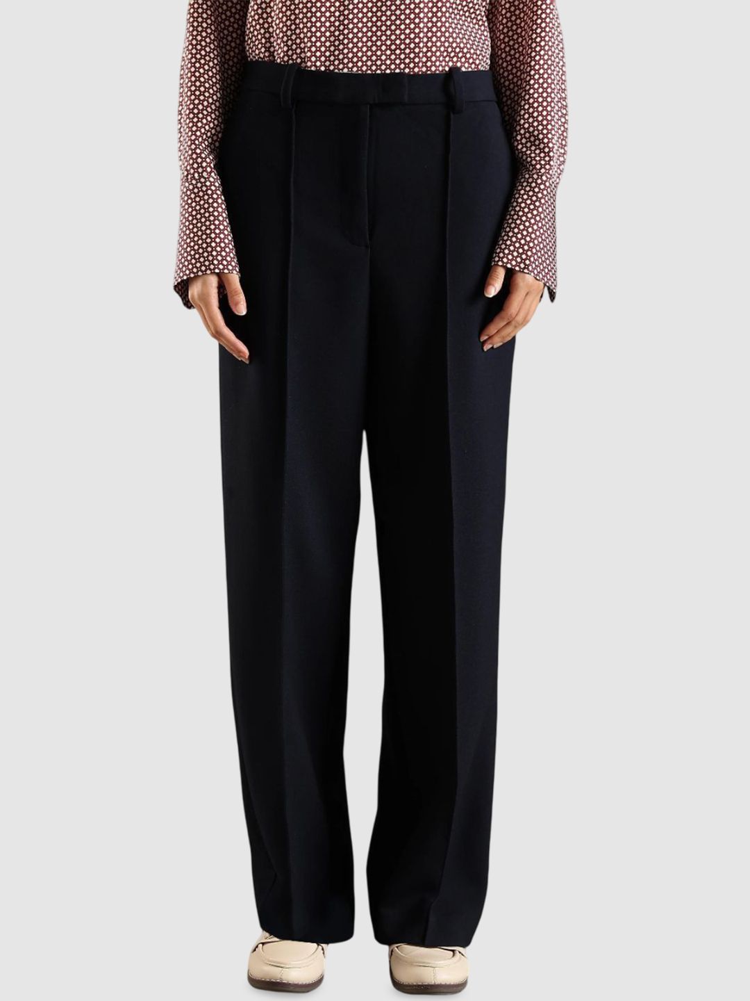 Tommy Hilfiger Europe Women Relaxed Fit High-Rise Formal Trousers-picture-42