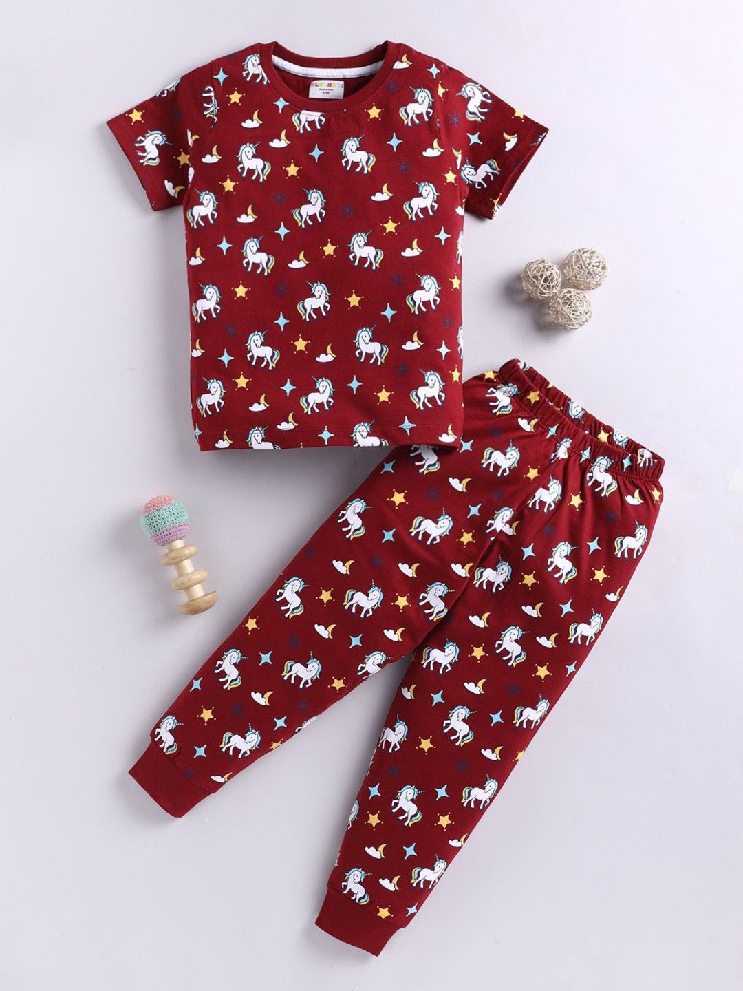 BLUSHES Kids Printed Long Sleeves Pure Cotton Sweatshirt With Joggers-picture-11