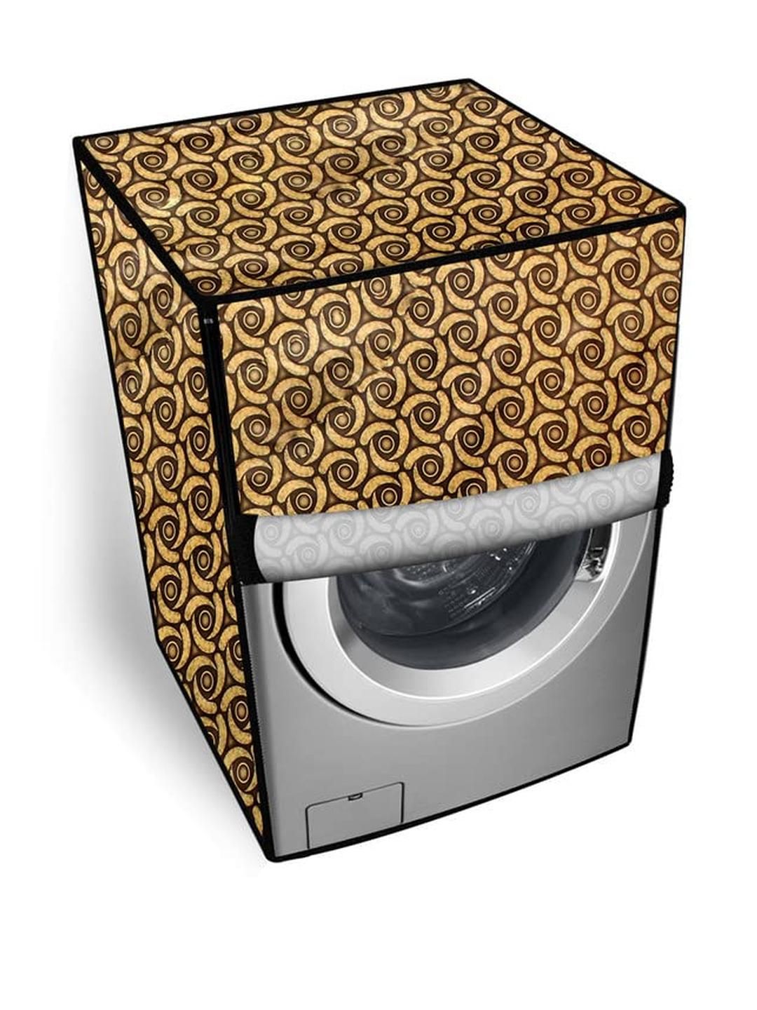 The Furnishing Tree Yellow Printed Washing Machine Cover-picture-24