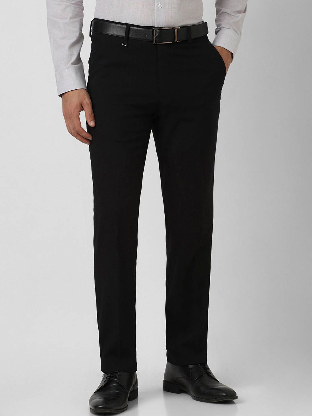 Van Heusen Men Slim Fit Mid-Rise Formal Trousers-picture-36