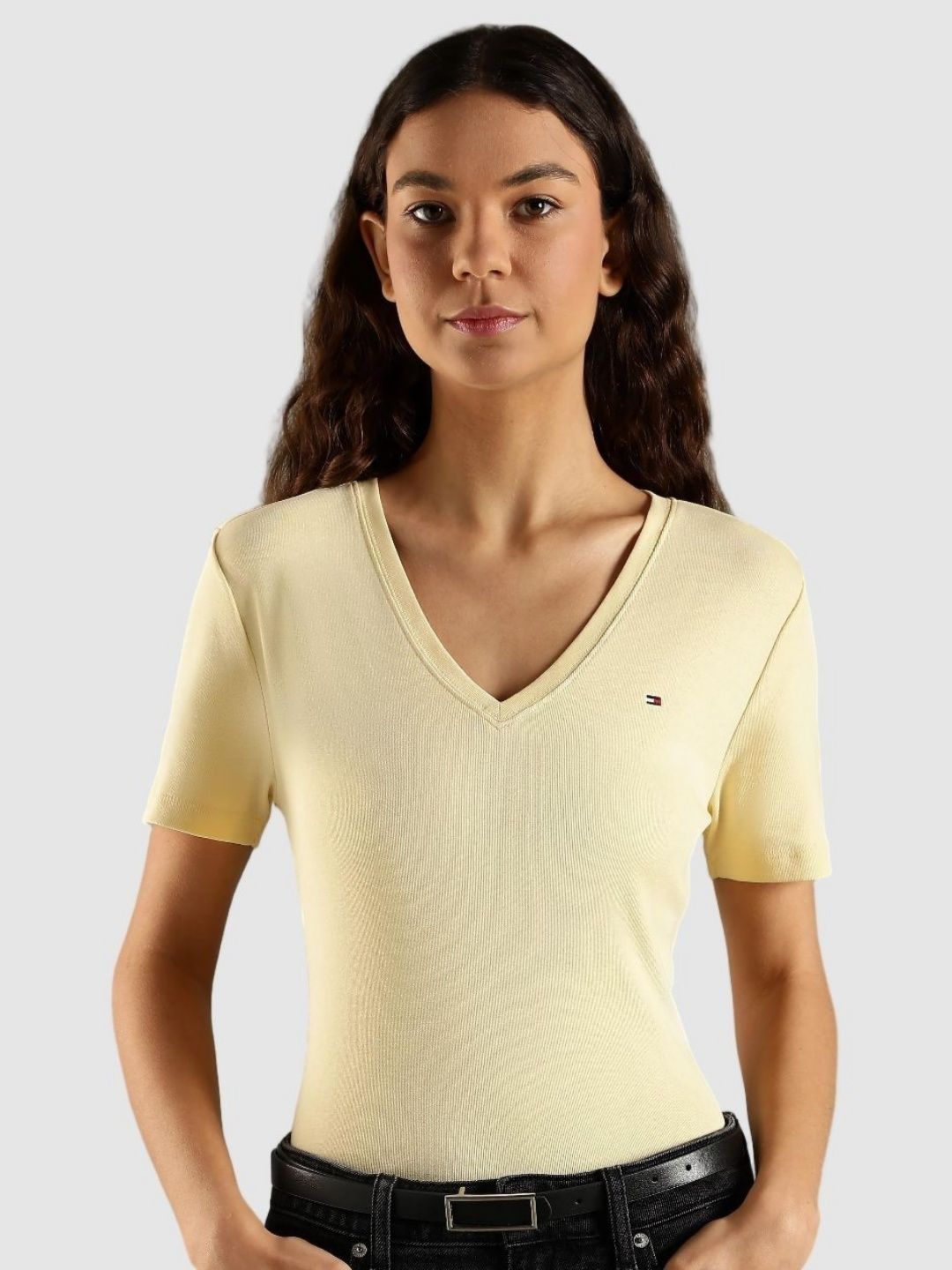 Tommy Hilfiger V-Neck Regular Fit Cotton T-Shirt-picture-10