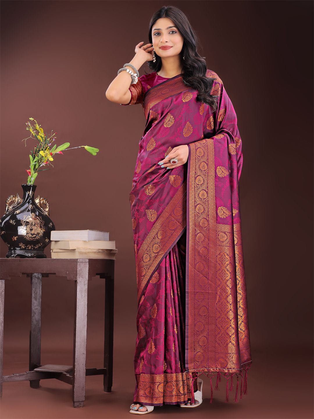 Astita Woven Design Zari Banarasi Saree-picture-29