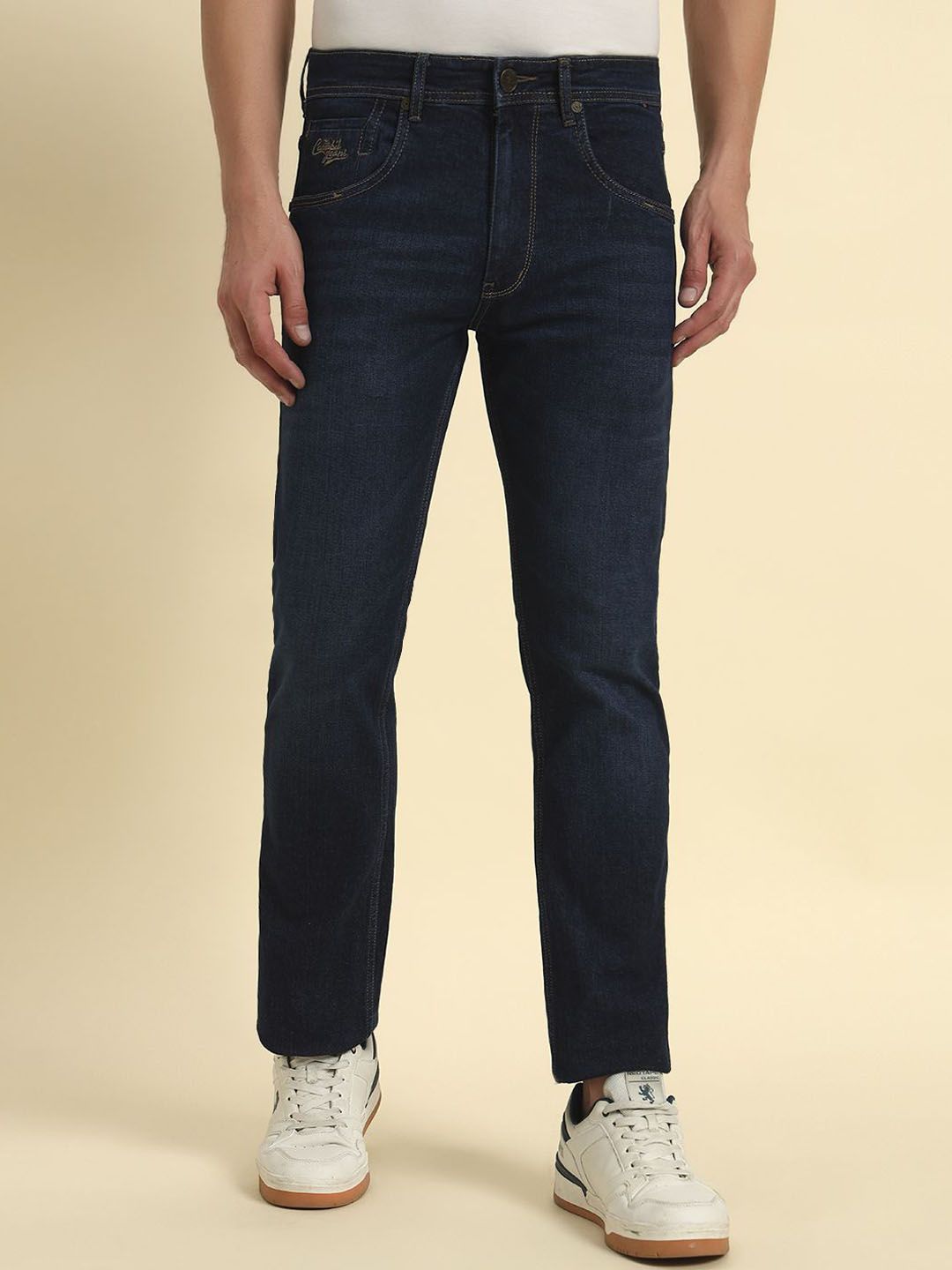 Cantabil Men Jean Regular Fit Mid-Rise Cotton Jeans-picture-17