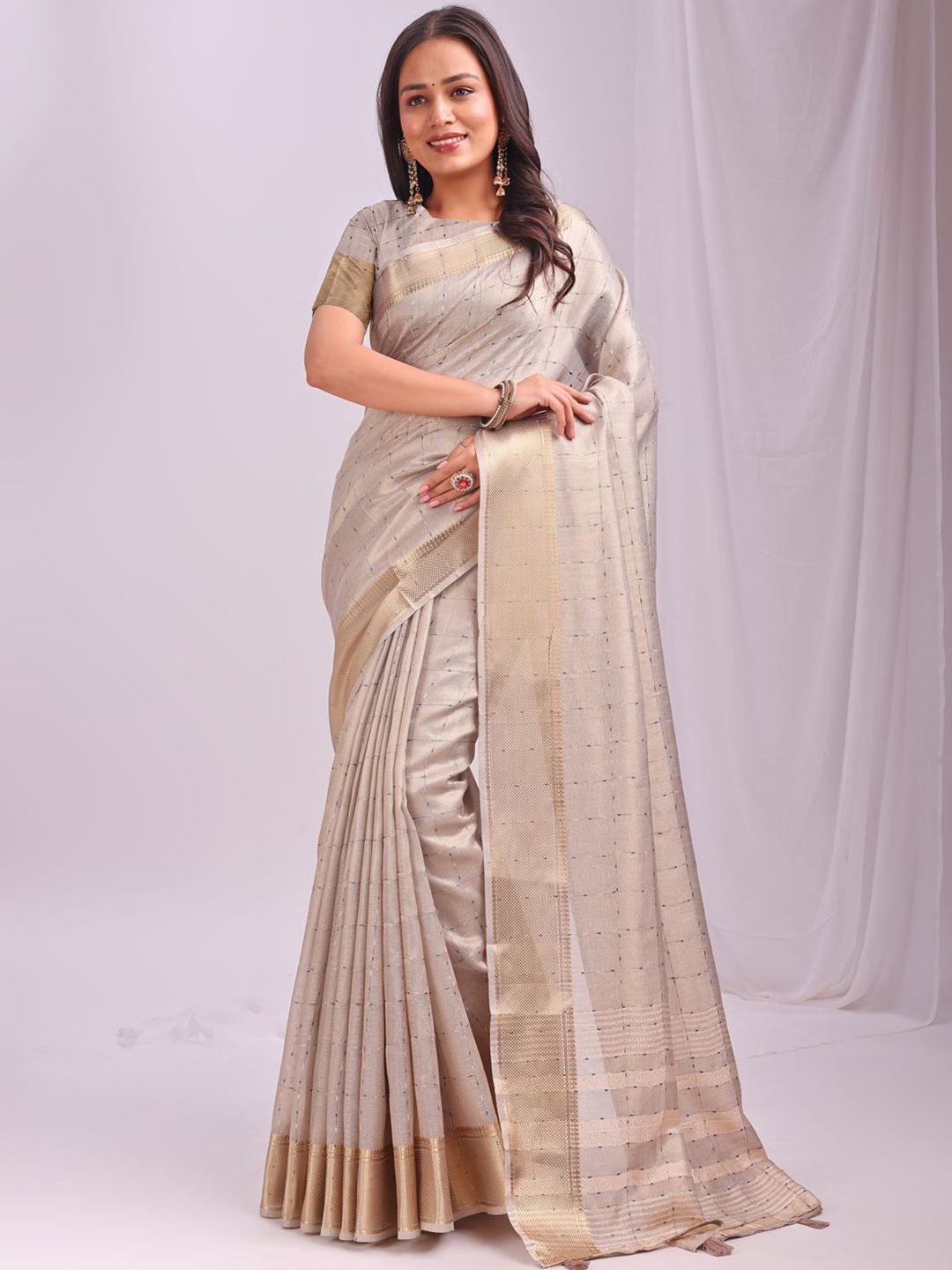 Astita Woven Design Zari Organza Saree-picture-31