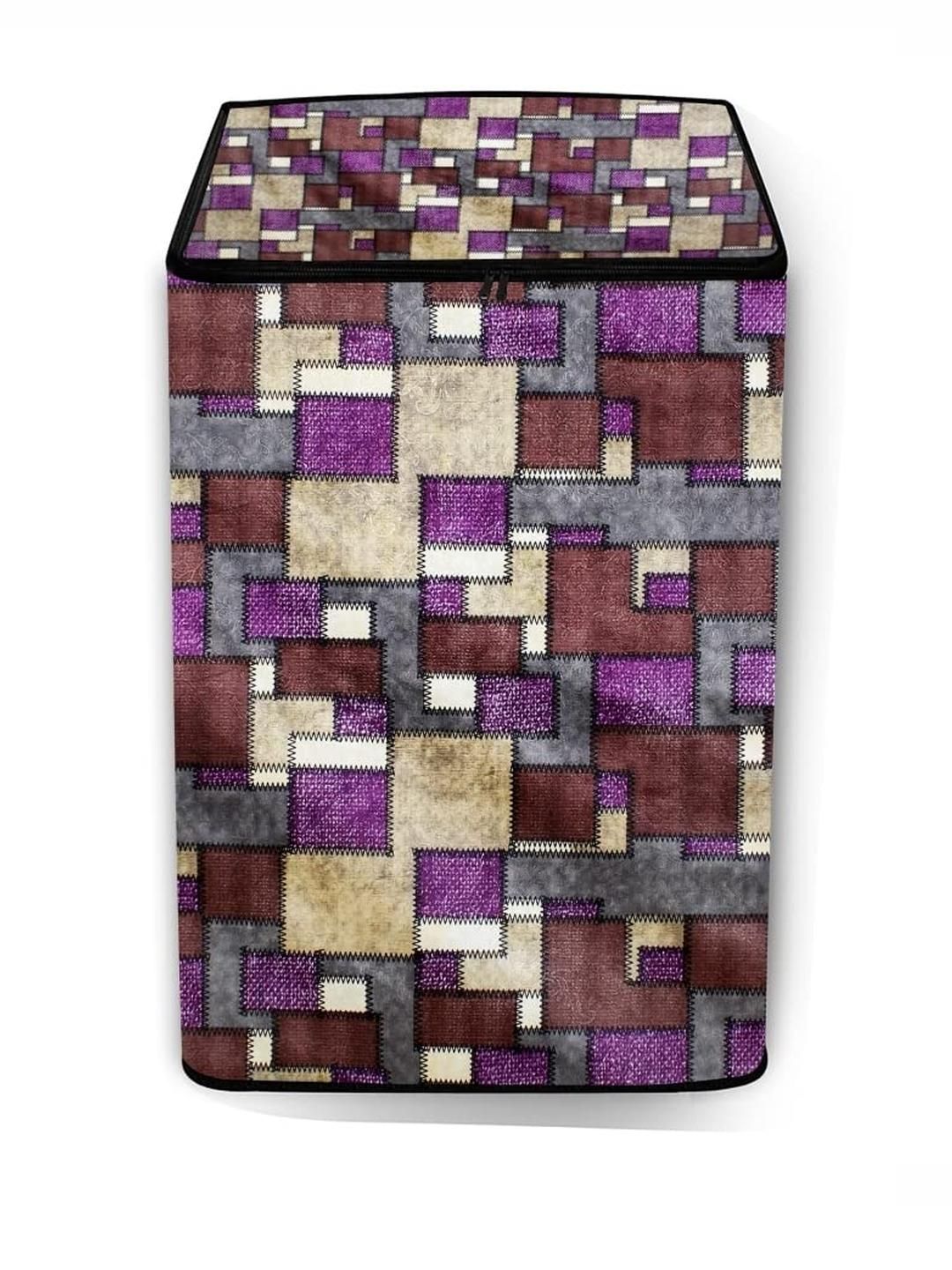 The Furnishing Tree Washing Machine Cover Seamless Pattern Magenta Compatible for Whirlpool 7 Kg Fu-picture-10