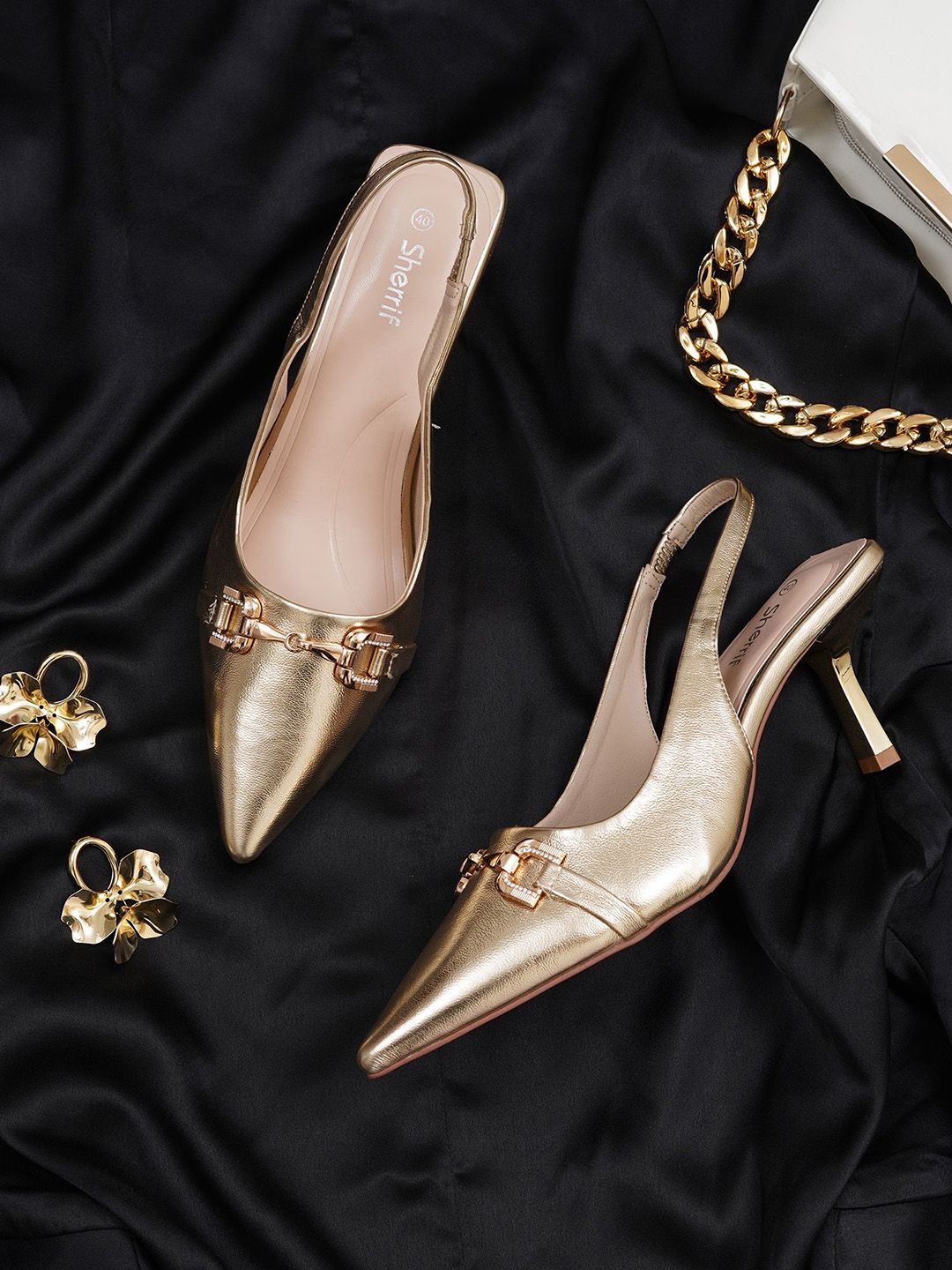 Sherrif Shoes Women Slim Heeled Mules