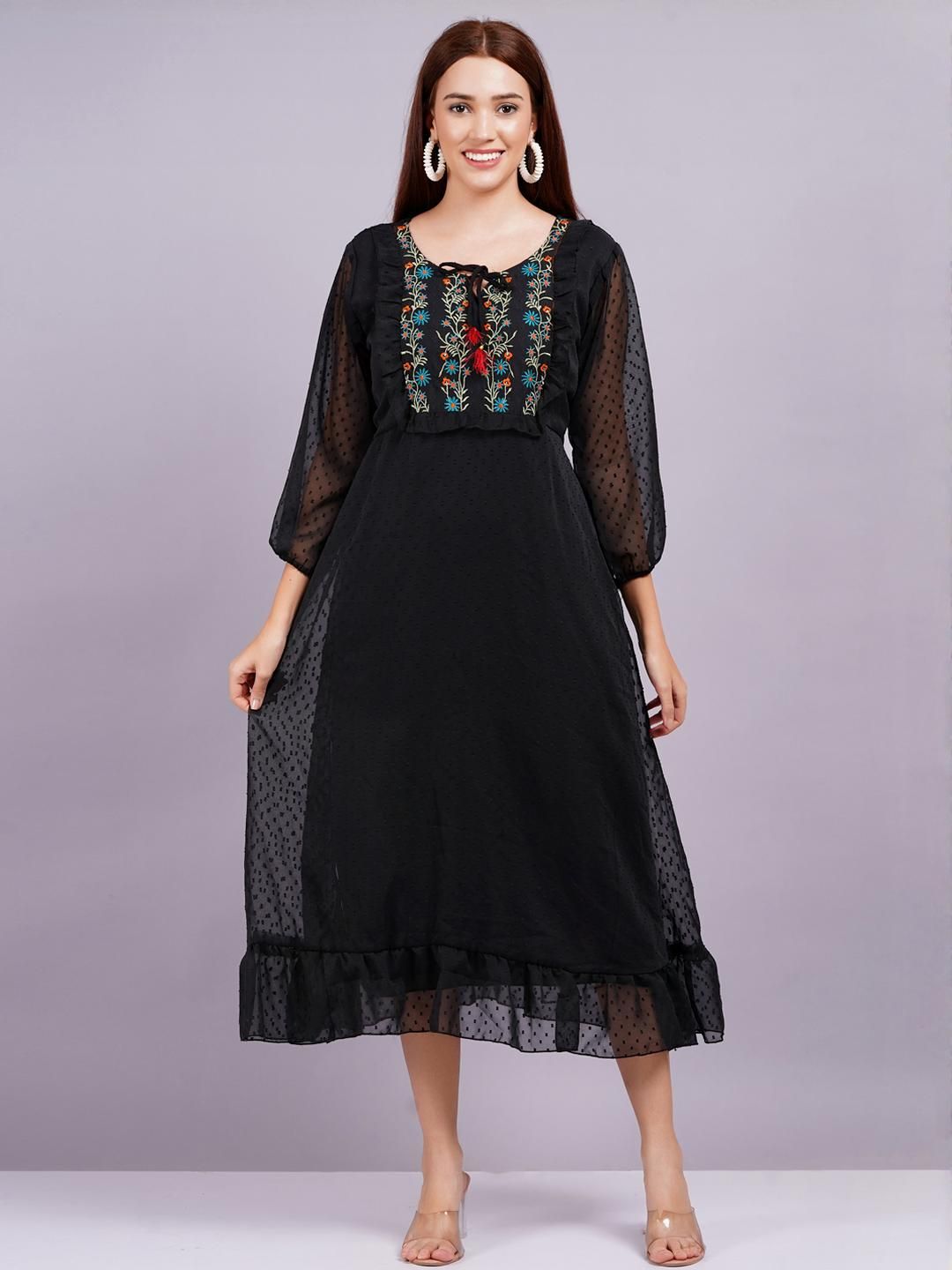 Jyoti Embellished Fit and Flare Dress-picture-18