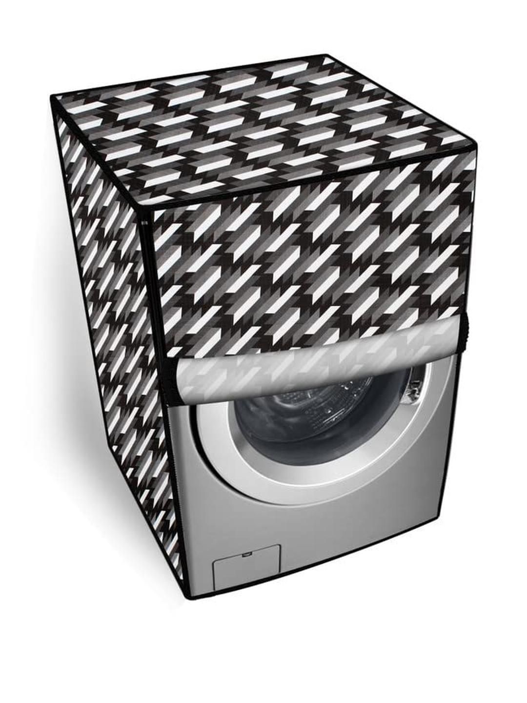 The Furnishing Tree Black Printed Washing Machine Cover-picture-29