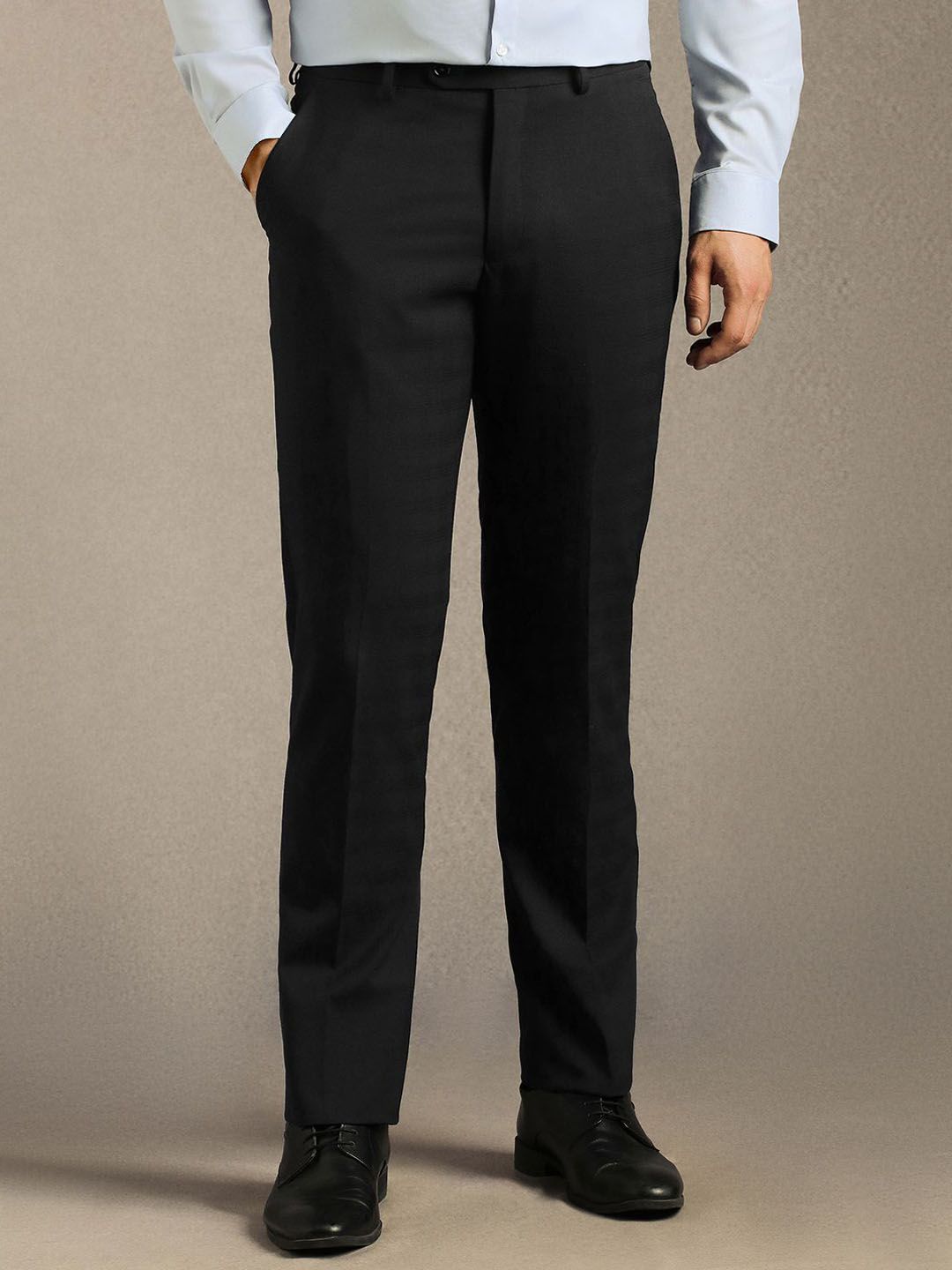 Luxure by Louis Philippe Men Slim Fit Mid-Rise Formal Trousers-picture-18