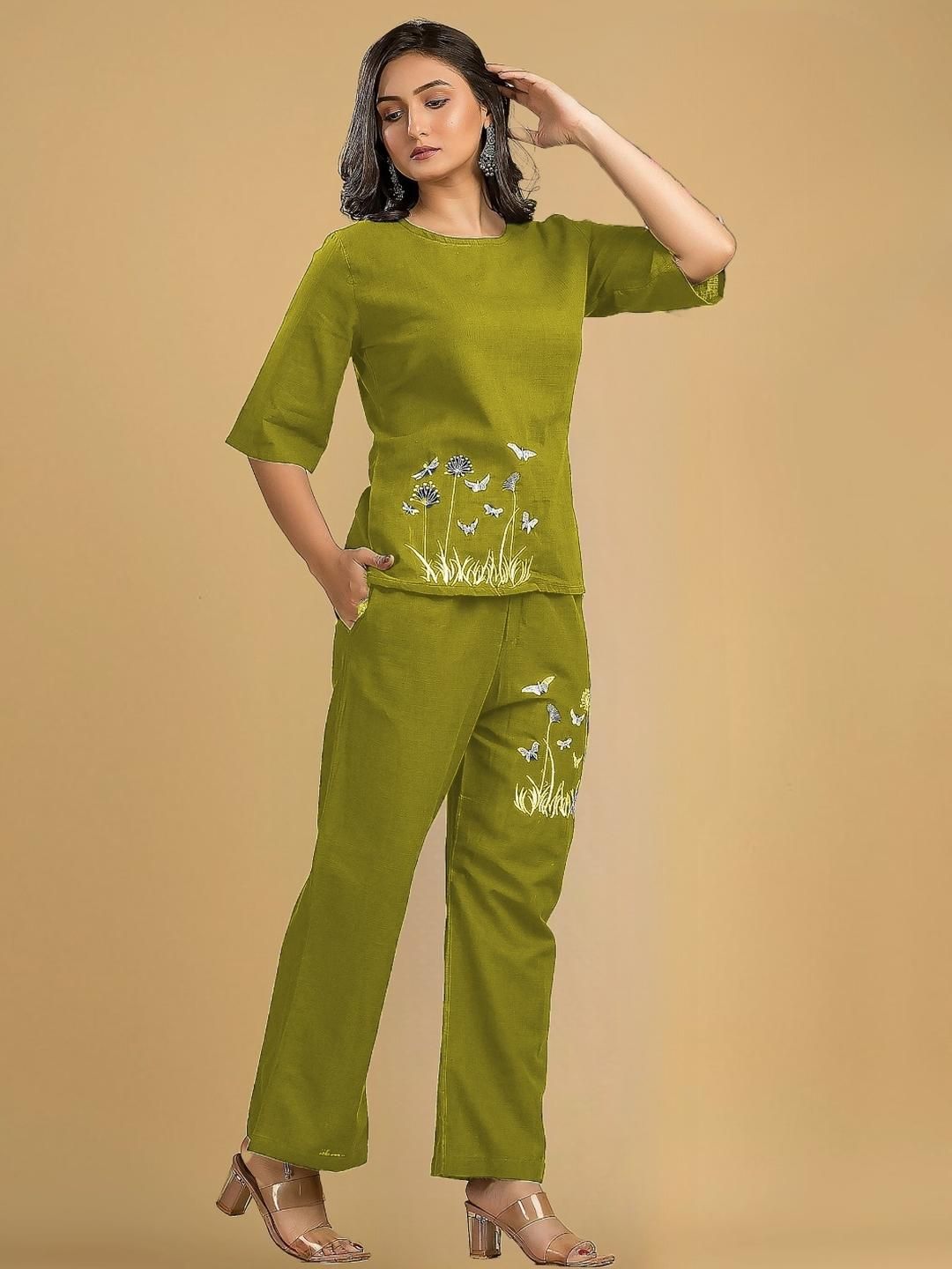 Naida Women Olive Co-Ords-picture-35