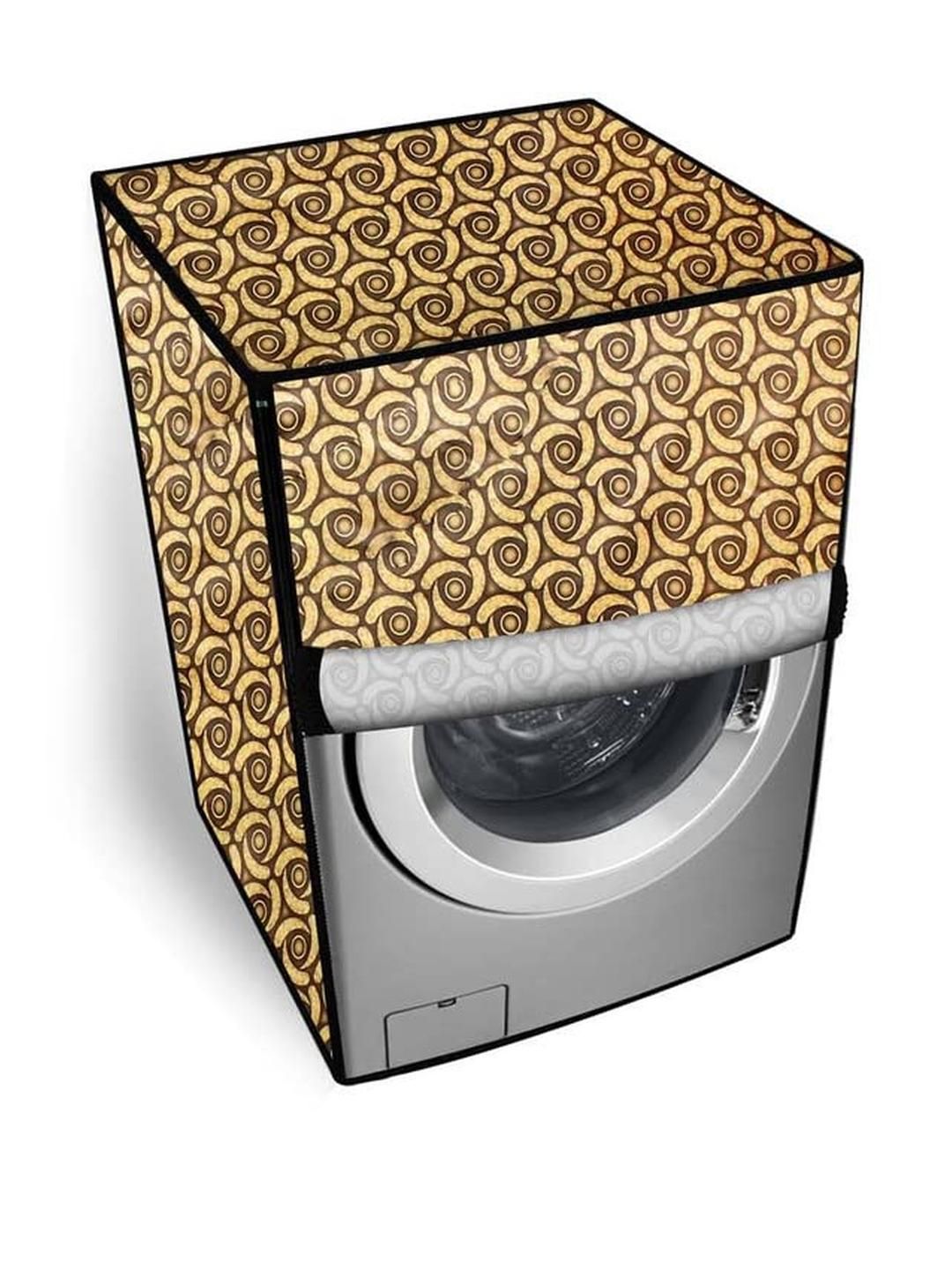 The Furnishing Tree Yellow Printed Washing Machine Cover-picture-16