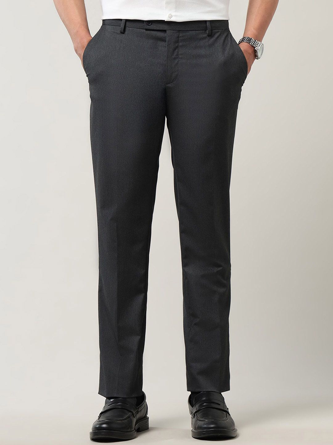 Arrow Men Tapered Fit Mid-Rise Formal Trousers-picture-13