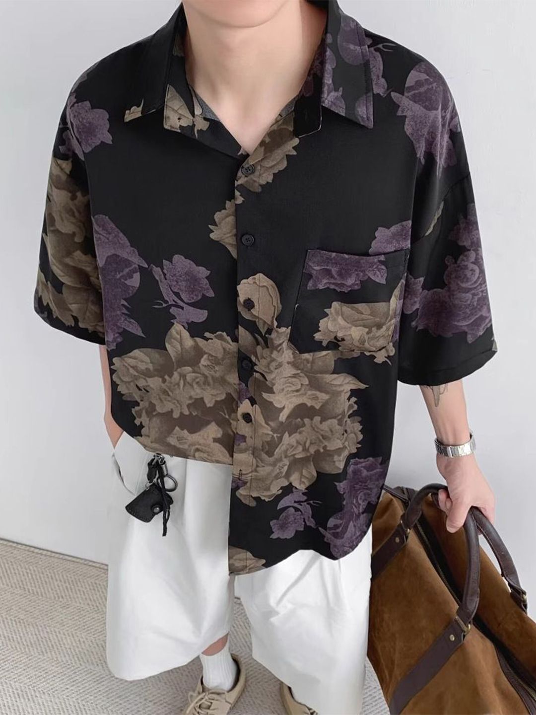StyleCast x Revolte Floral Printed Spread Collar Drop-Shoulder Sleeves Boxy Fit Shirt-picture-40