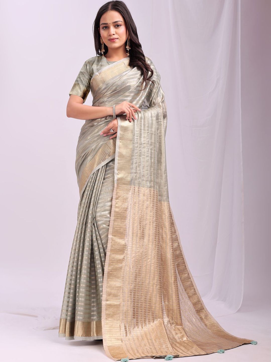 Astita Woven Design Zari Organza Saree-picture-26