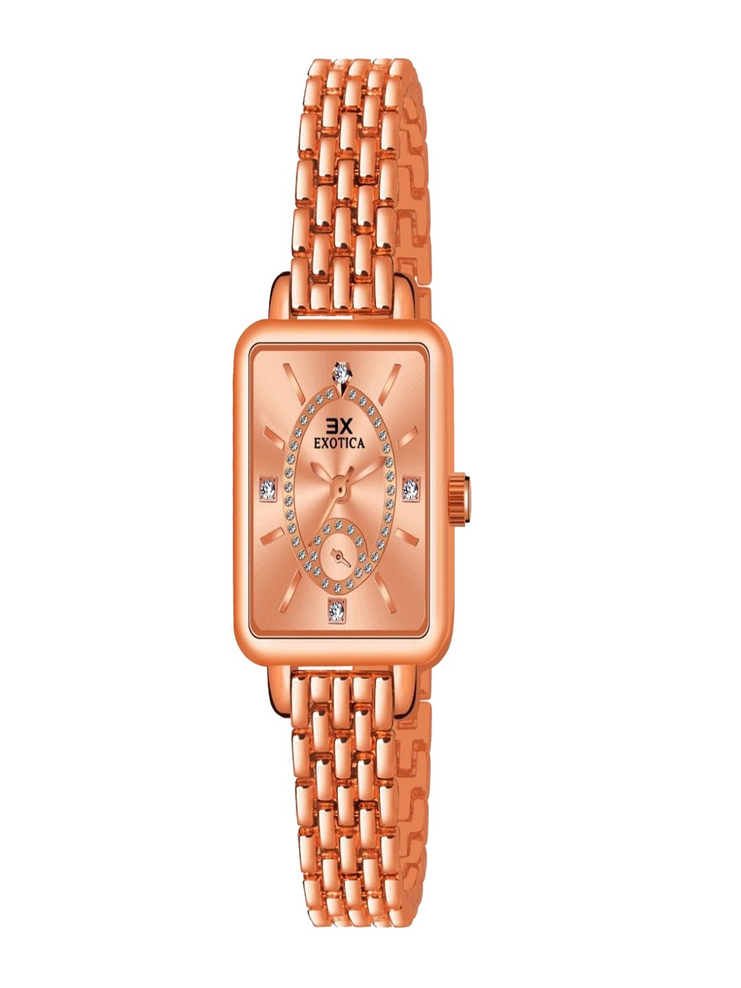 Exotica Fashion Women Brass Dial & Stainless Steel Straps Watch EX-6101-Rose Gold-picture-56