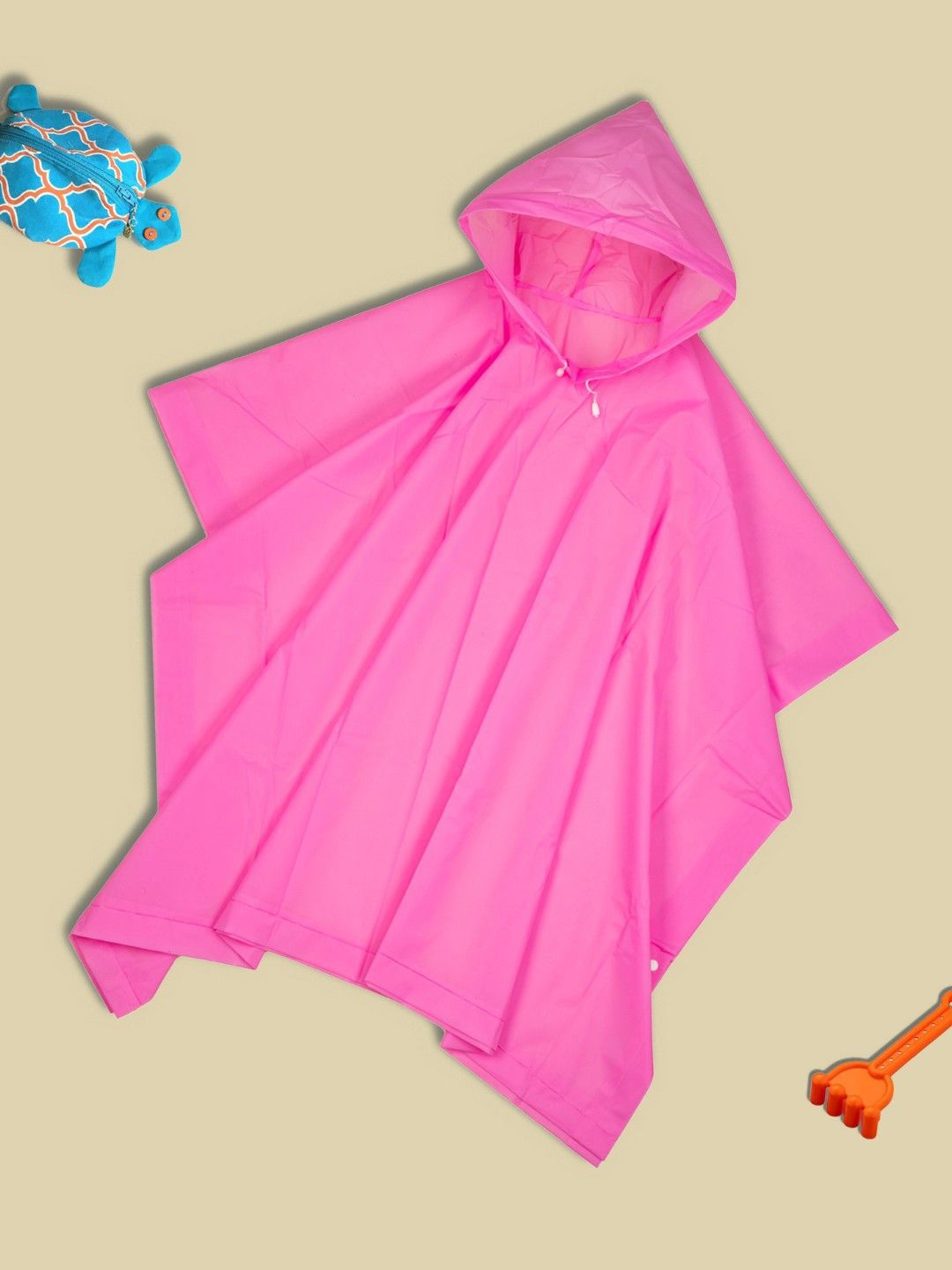 Yellow Bee Girls Hooded Rain Jacket-image-46