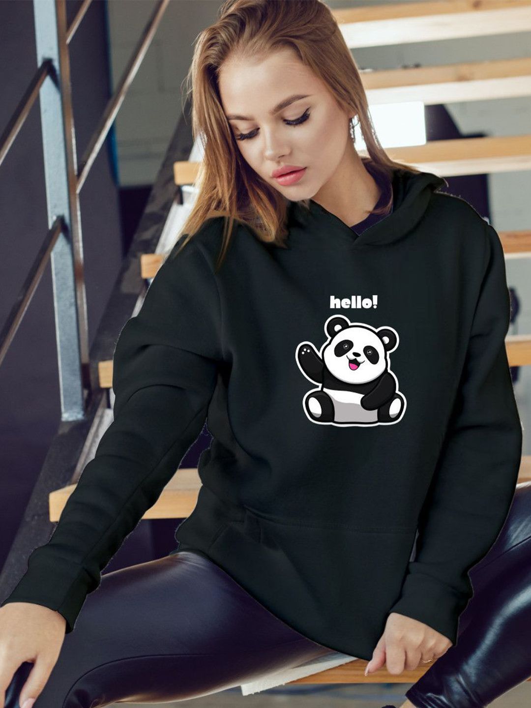 Povaxpo Women Graphic Printed Hooded Pullover Sweatshirt-picture-16