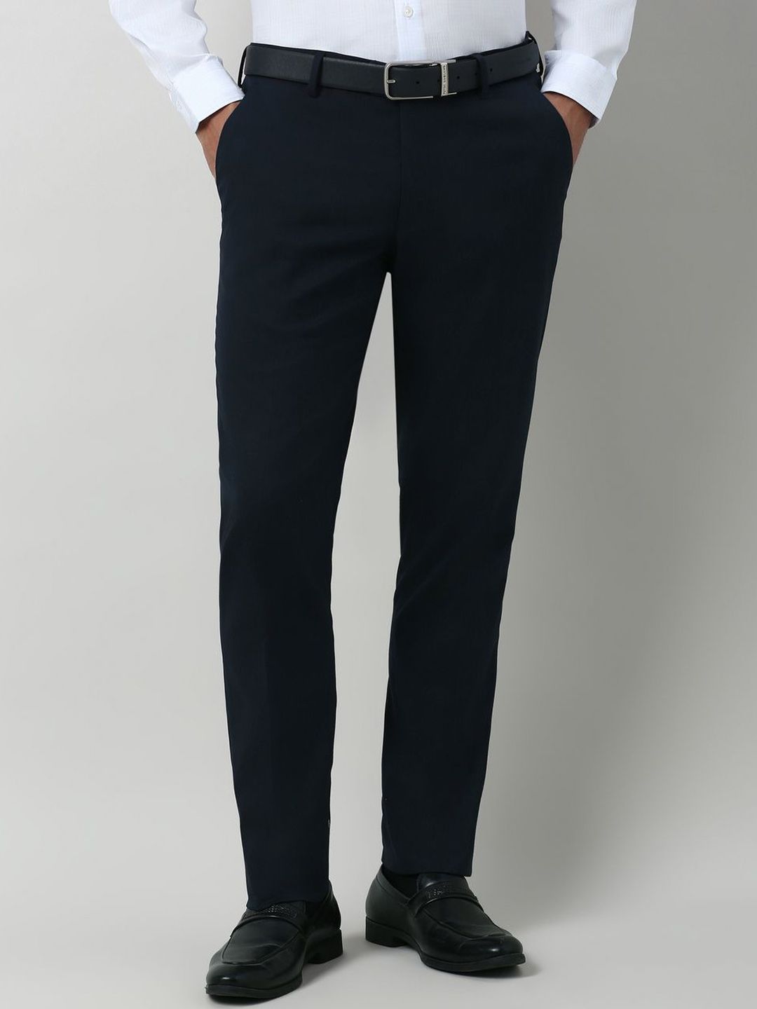 Peter England Men Slim Fit Formal Trousers-picture-26