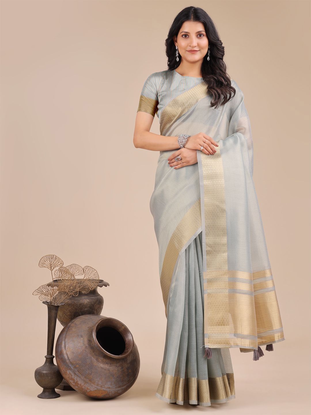 Astita Woven Design Zari Organza Saree-picture-39