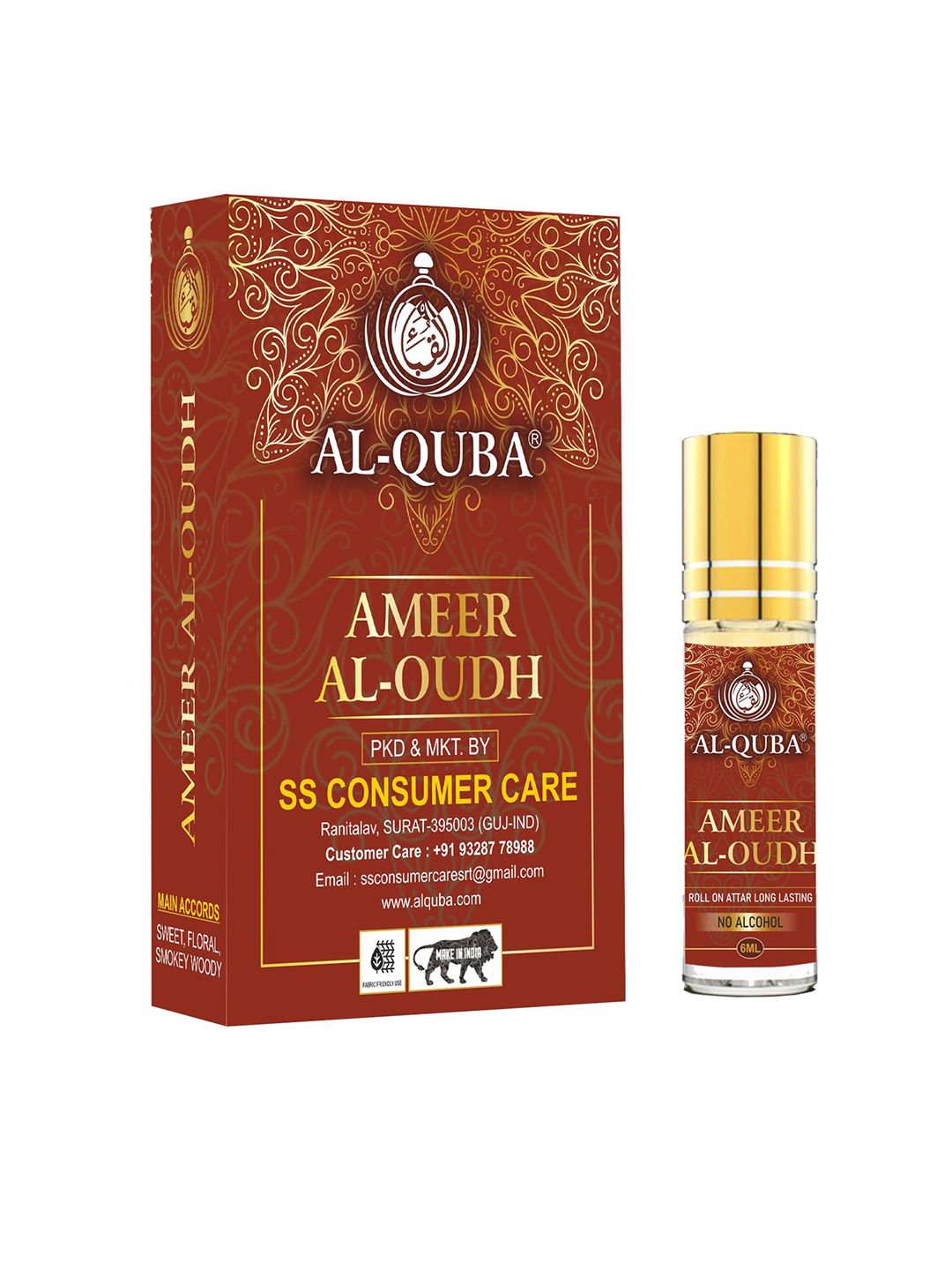 alquba Ameer Al-Oud Alcohol Free Attar - 6 ml-picture-35