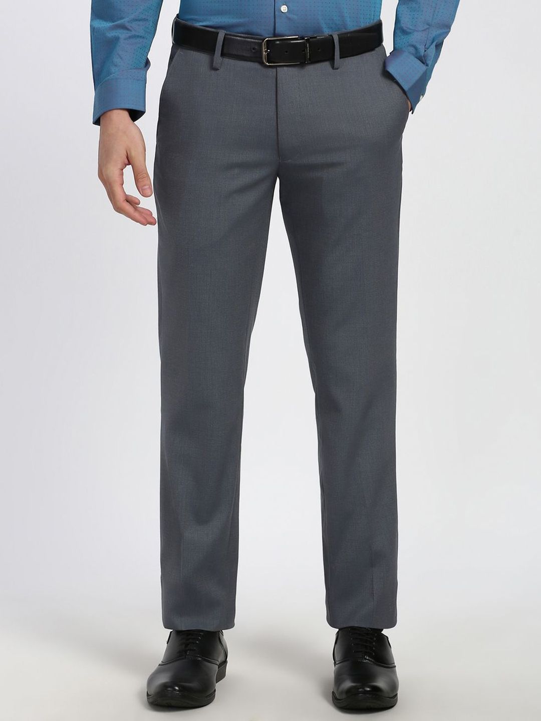 Peter England Men Slim Fit Formal Trousers-picture-18