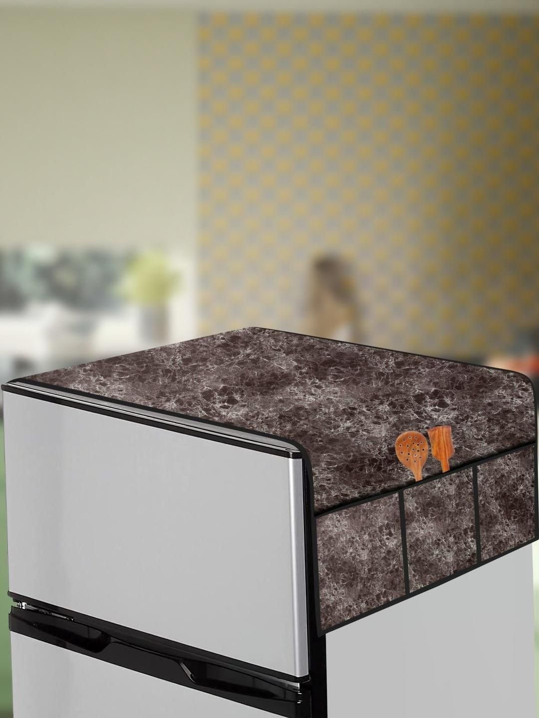 The Furnishing Tree Brown Plastic Refrigerator Cover-picture-29