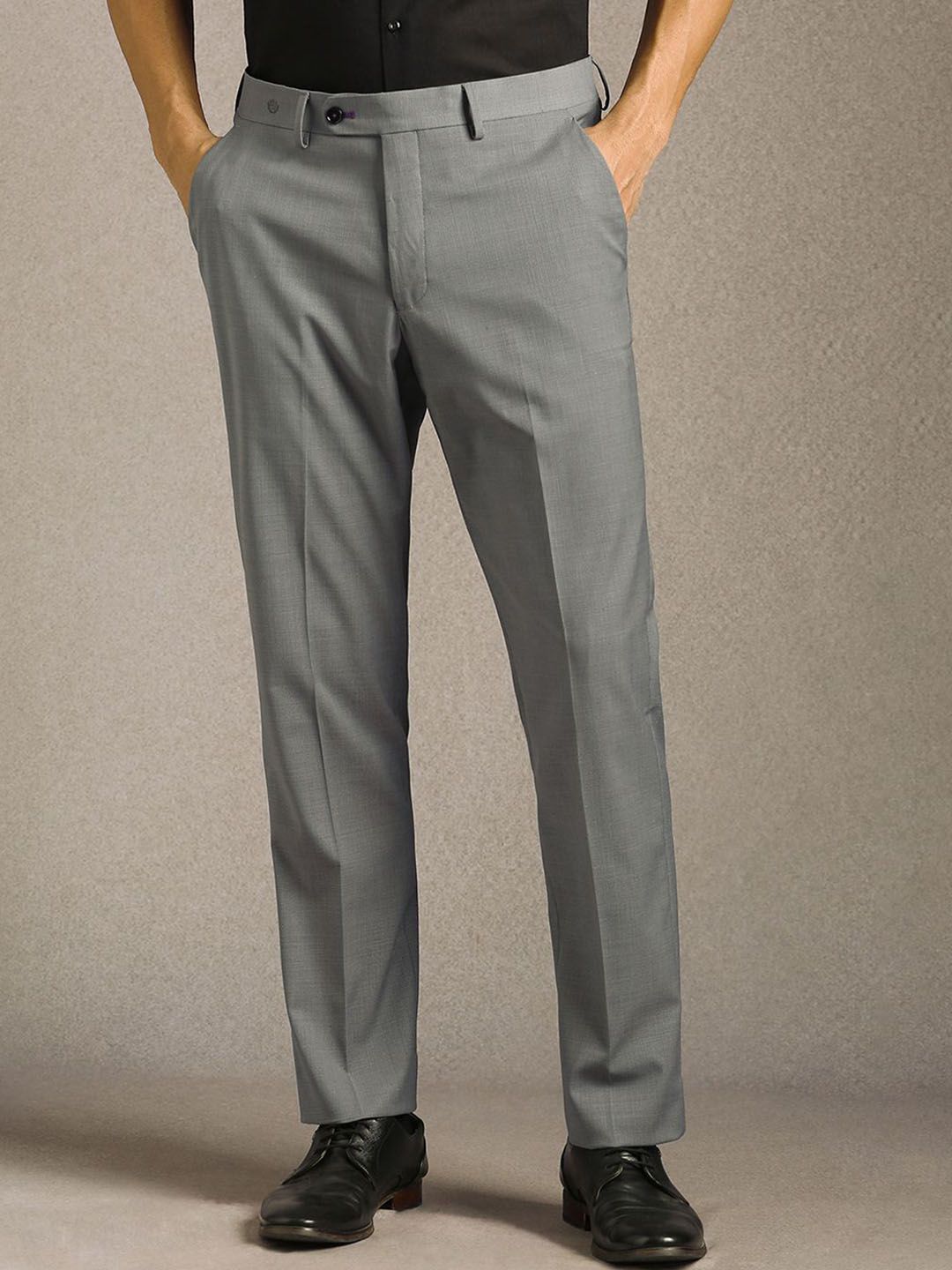 Luxure by Louis Philippe Men Slim Fit Formal Trousers-picture-15