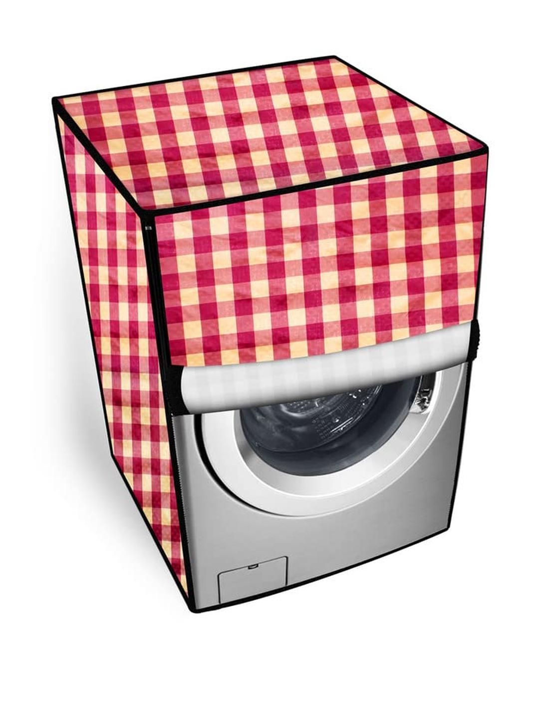 The Furnishing Tree Maroon Printed Washing Machine Cover-picture-35