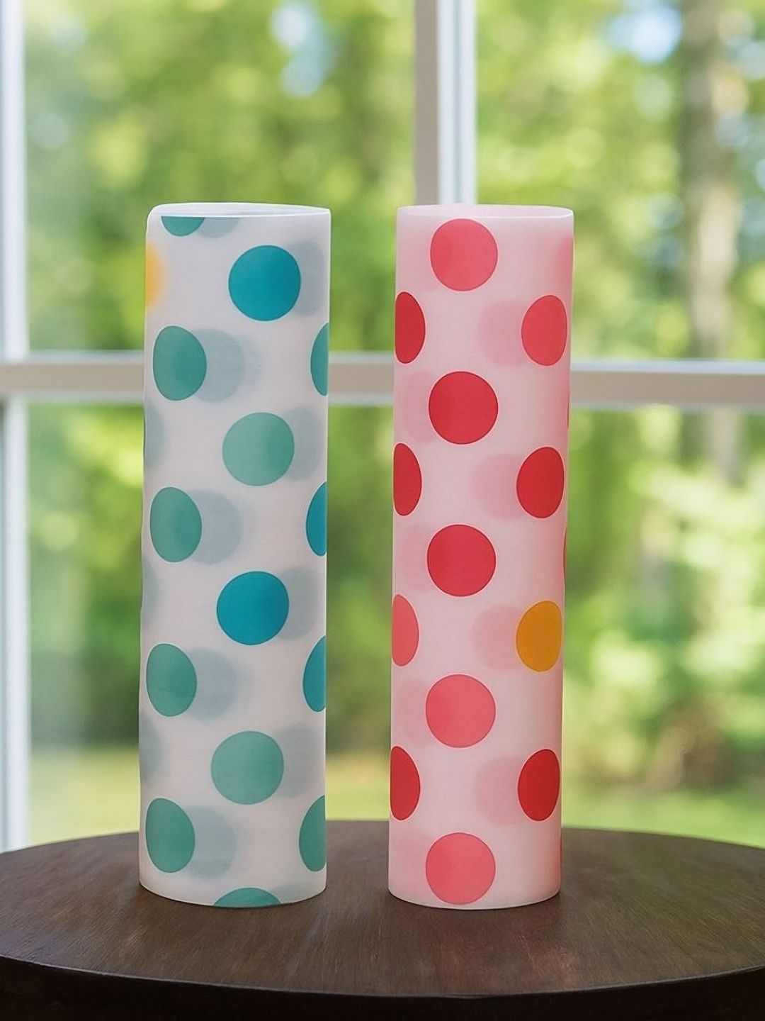 Baskety Blue & Pink 2 Pieces Dot Printed Anti-Slip Table Mat Organisers-image-11