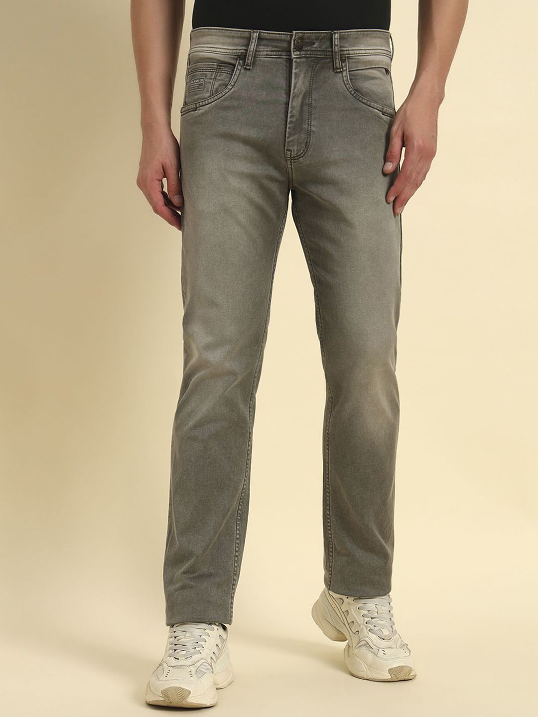 Cantabil Men Jean Regular Fit Mid-Rise Heavy Fade Jeans-picture-18