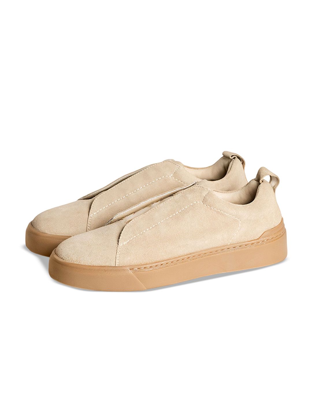 NOU Men Perforations Suede Sneakers-image-41