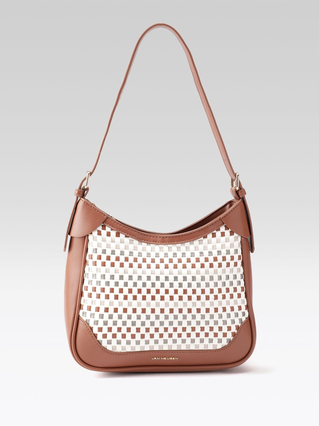 Van Heusen Self Design Checked Shoulder Bag-picture-30