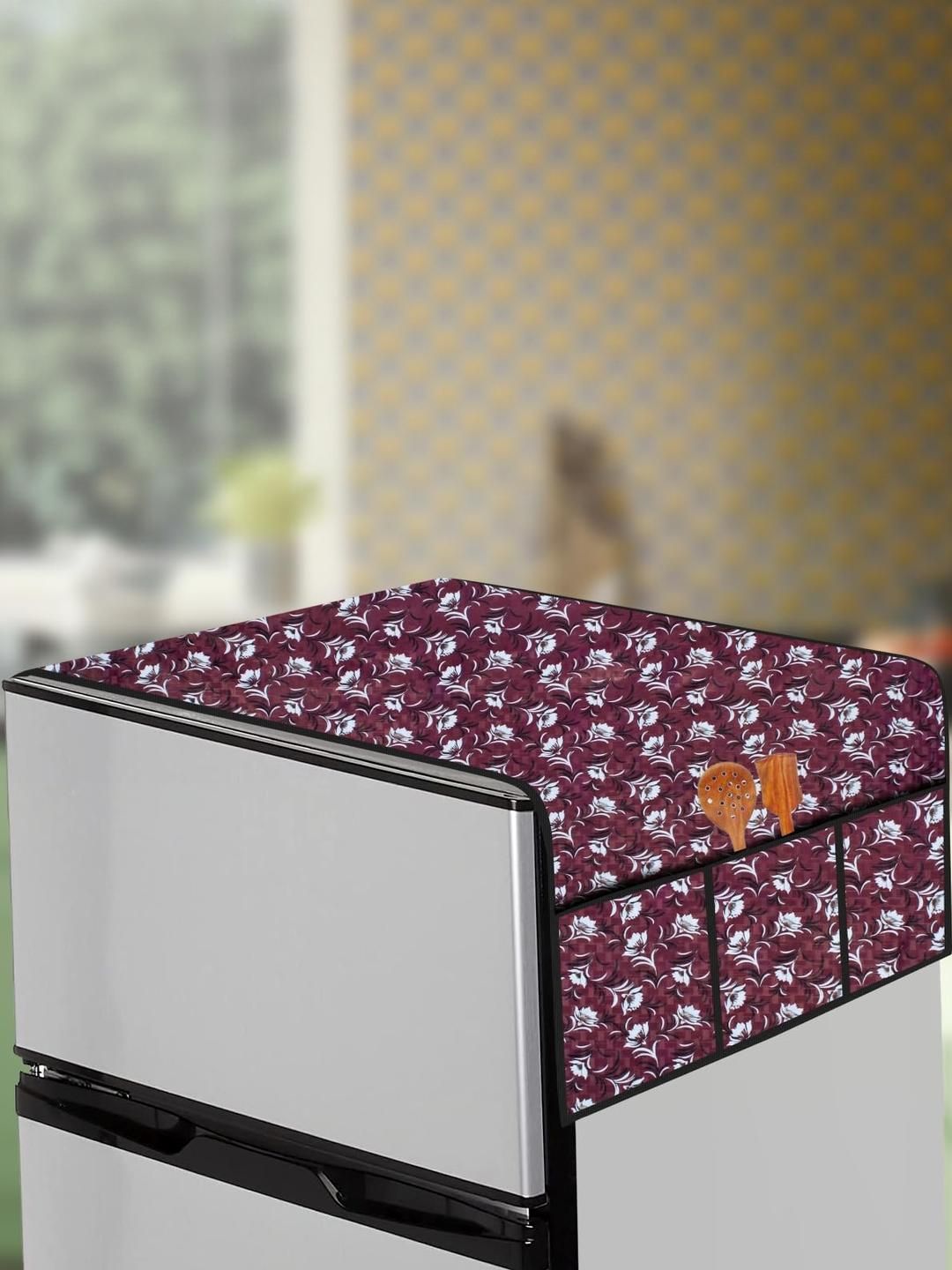 The Furnishing Tree Magenta Plastic Refrigerator Cover-picture-40