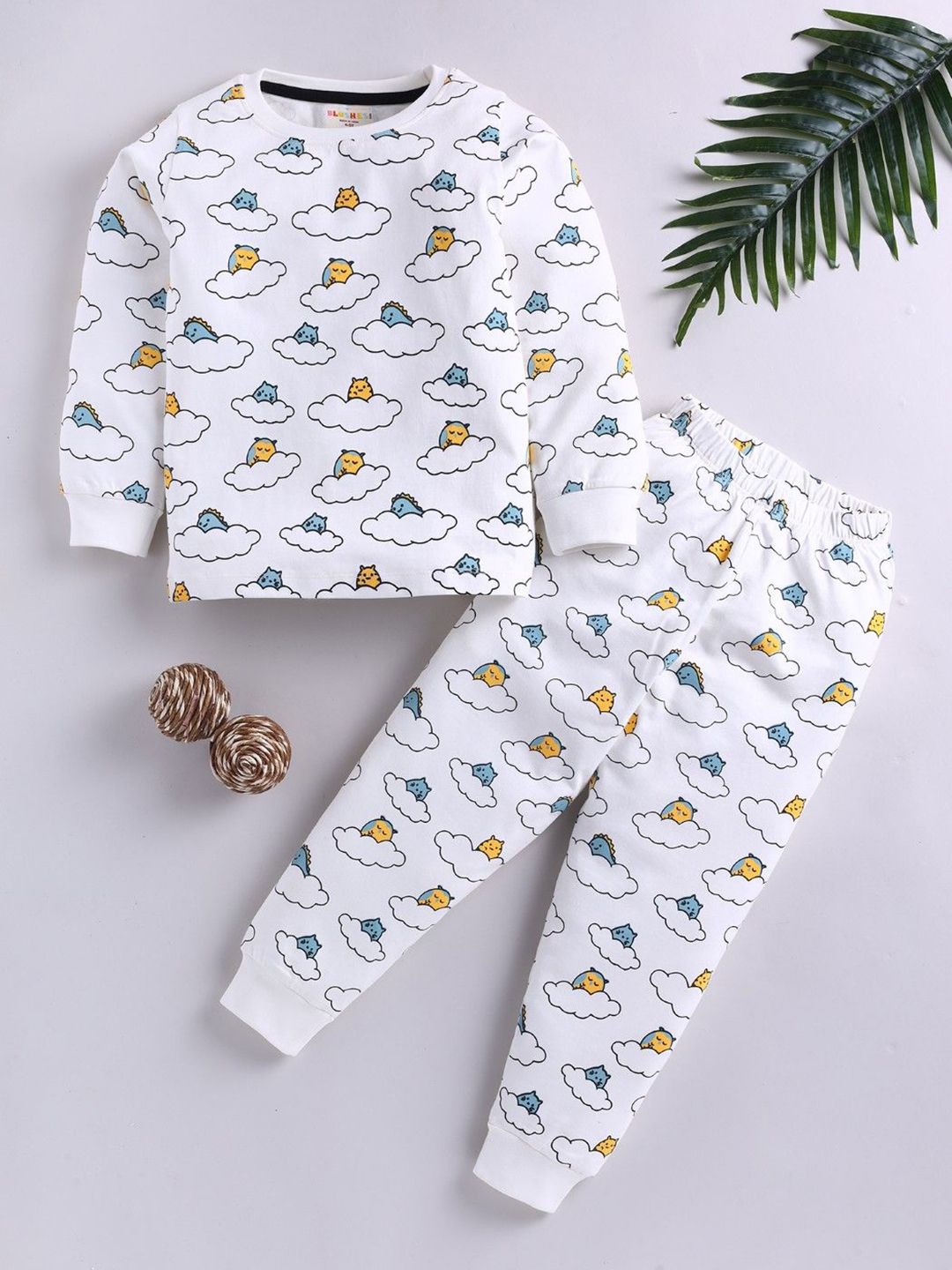 BLUSHES Kids Printed Long Sleeves Pure Cotton Sweatshirt With Joggers-picture-10