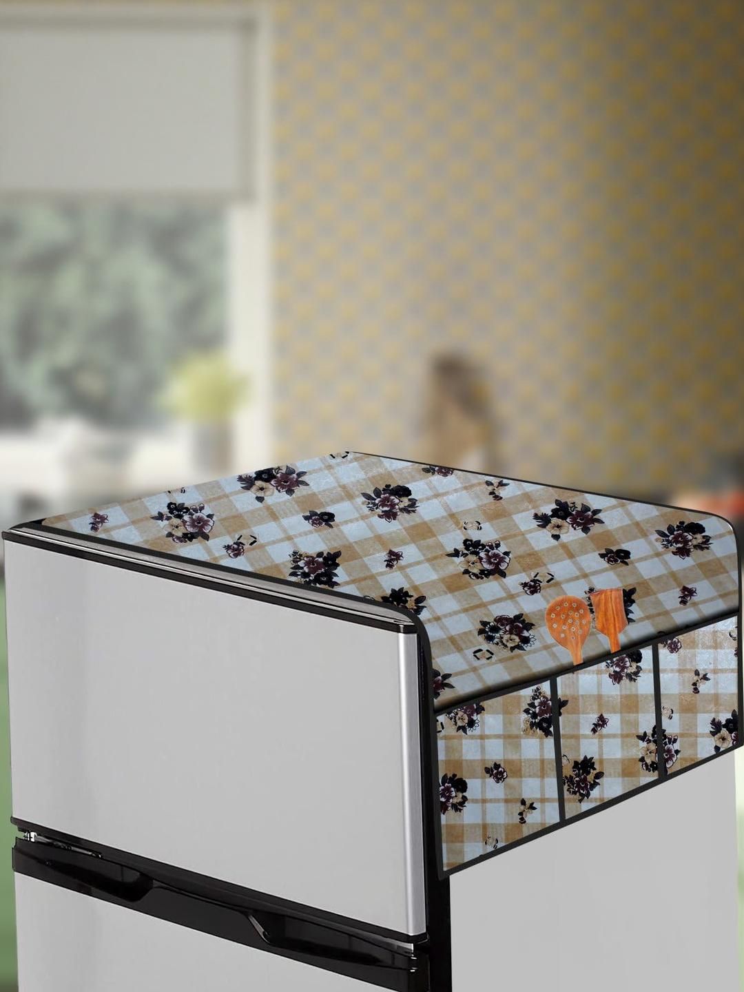 The Furnishing Tree Beige Plastic Refrigerator Cover-picture-18