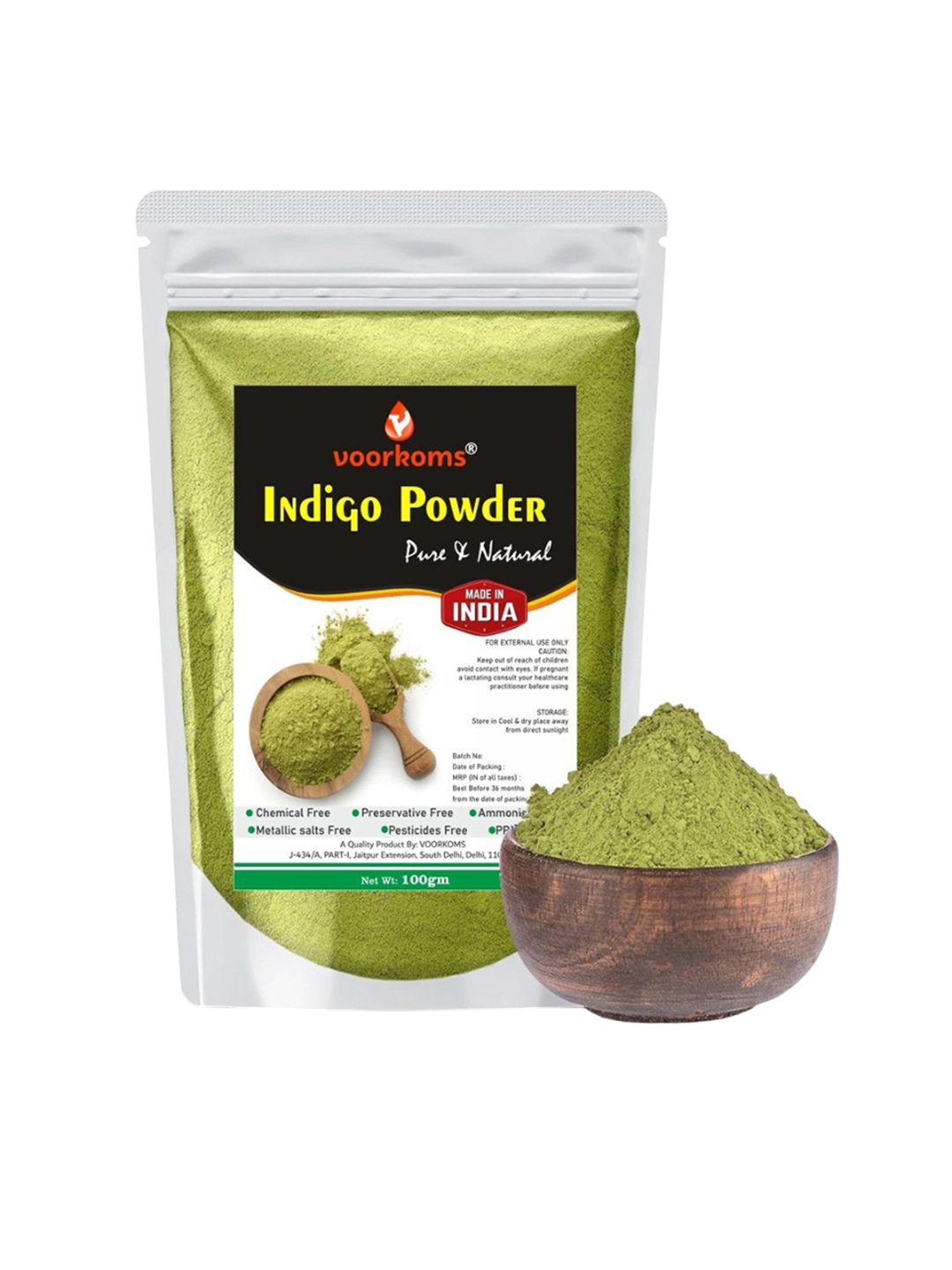 VOORKOMS Indigo Powder For Hair Colour - 100 g-picture-56