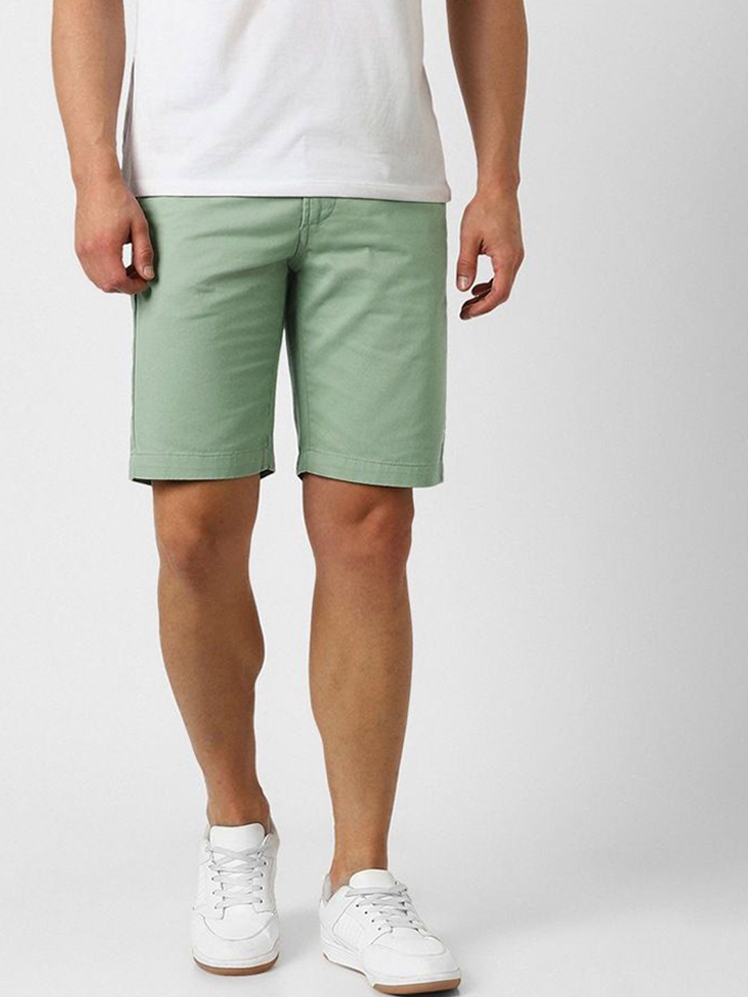 Peter England Casuals Men Regular Fit Mid-Rise Cotton Shorts-picture-12