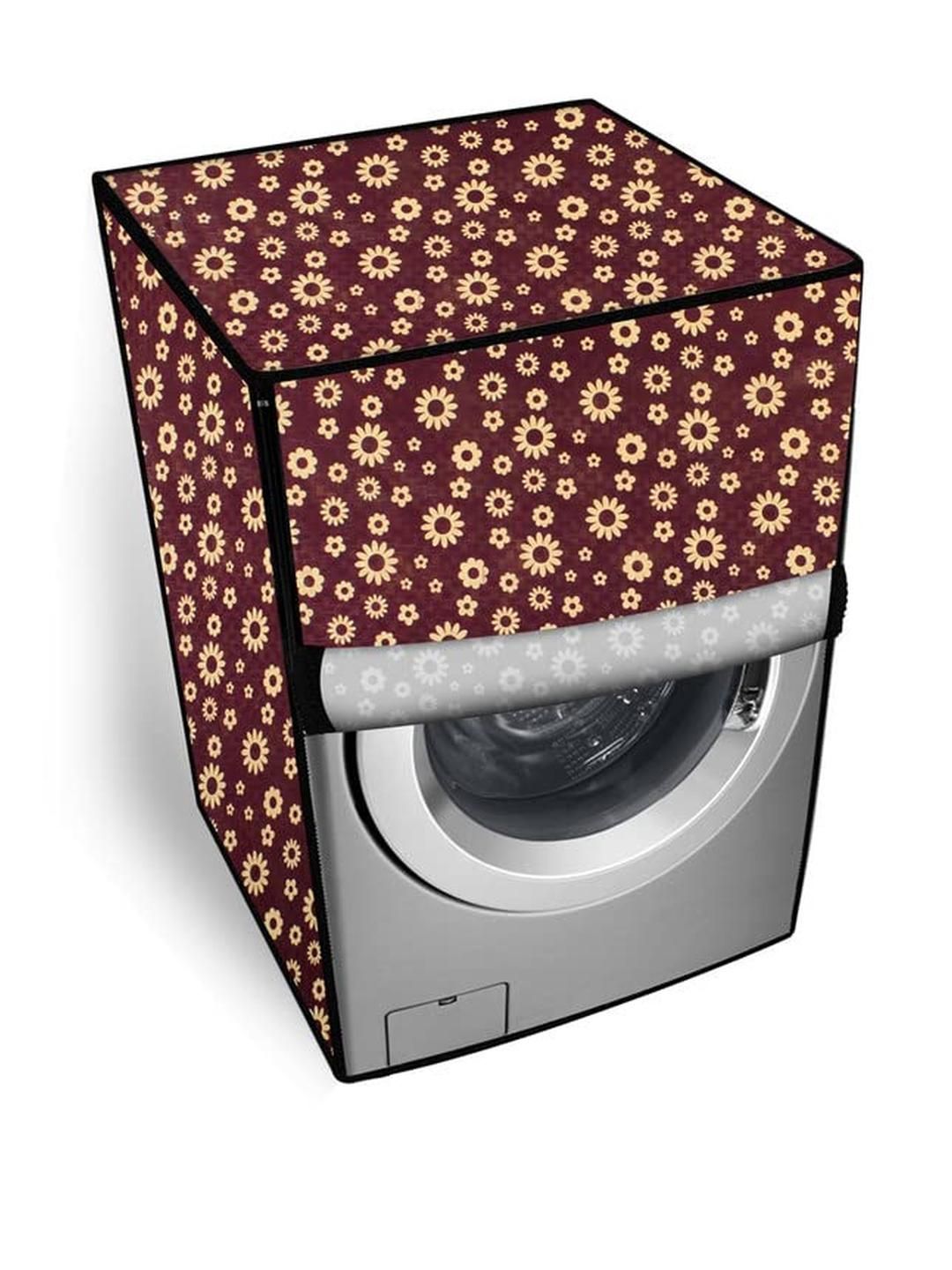 The Furnishing Tree Coffee Brown Printed Washing Machine Cover-picture-40