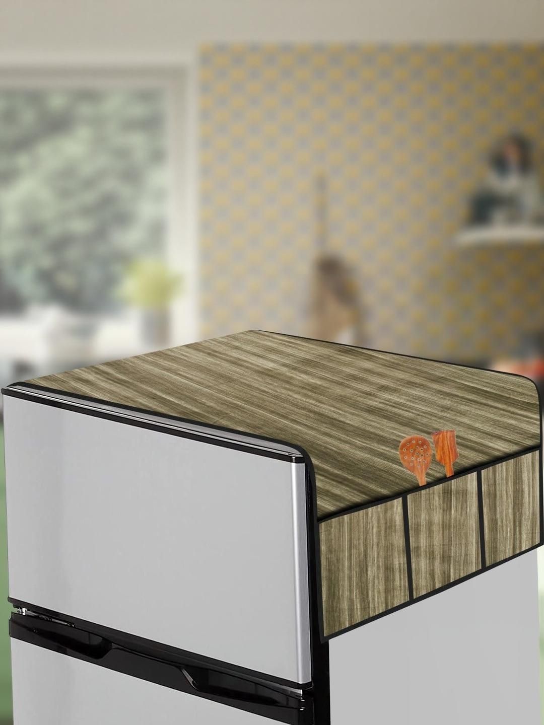 The Furnishing Tree Beige Printed Refrigerator Cover-picture-21