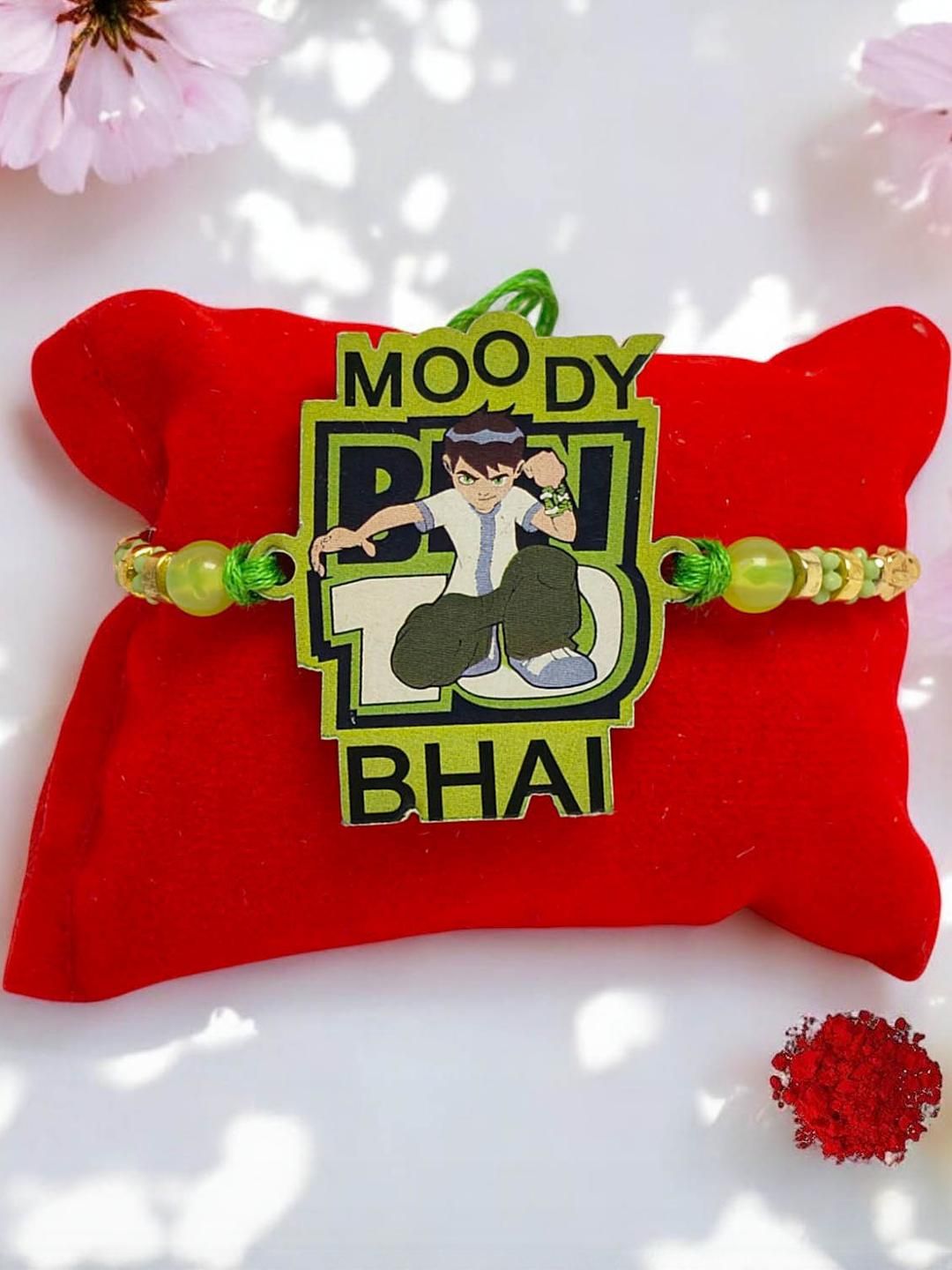 vrinde Ben Ten Wood Rakhi Greeting card n Roli-picture-15