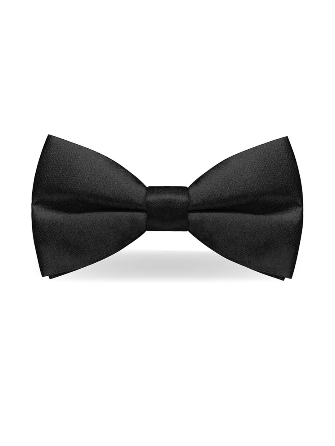 VOICI Black Satin Solid Bow Tie-picture-31