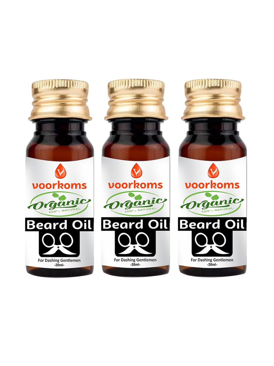 VOORKOMS Set Of 3 Organic Beard Oil - 30 ml Each-picture-15