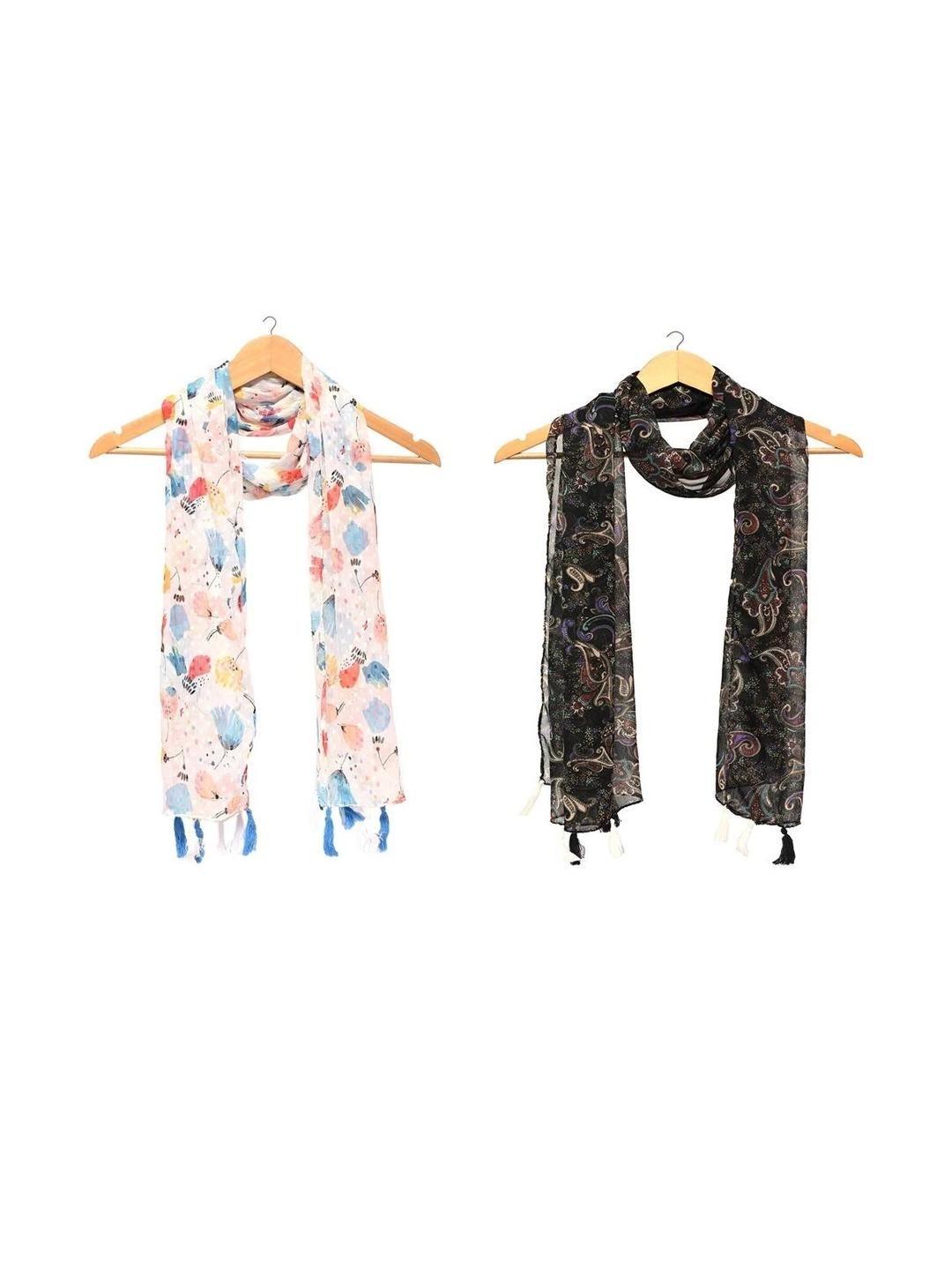 StoleVilla Women Pack Of 6 Floral Chiffon Stoles-picture-24